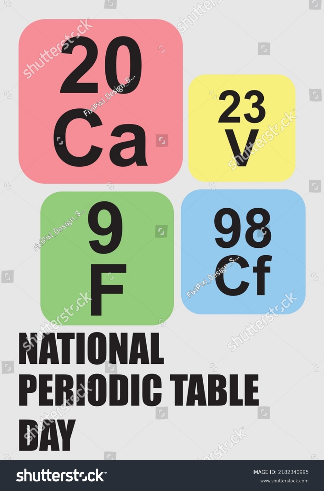 National Periodic Table Day Symbol Vector Stock Vector (Royalty Free