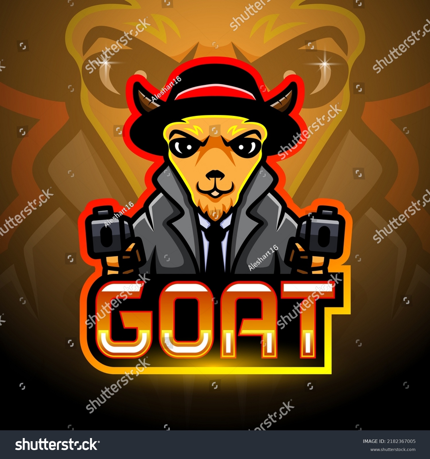 Goat Mascot Sport Esport Logo Design Stock Illustration 2182367005 ...