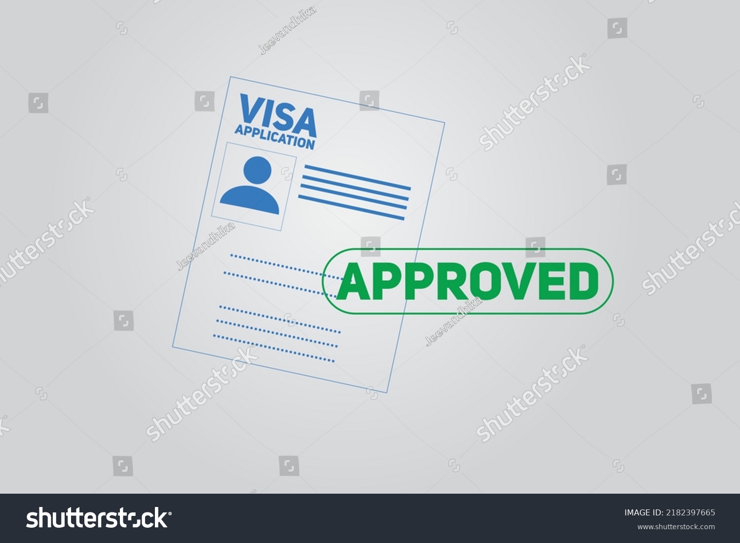 Visa Application Approved Visa Application Successful Stock Vector ...