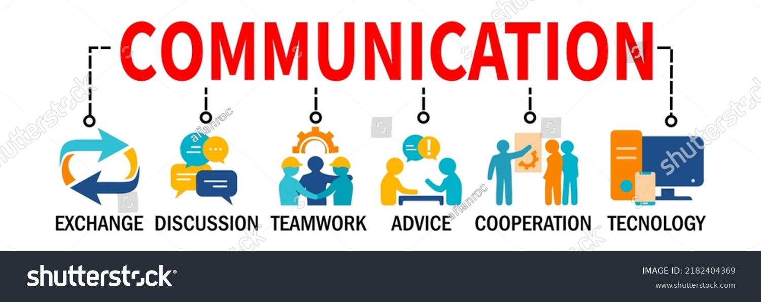 Communication Banner Communication Concept Communication Vector Stock ...