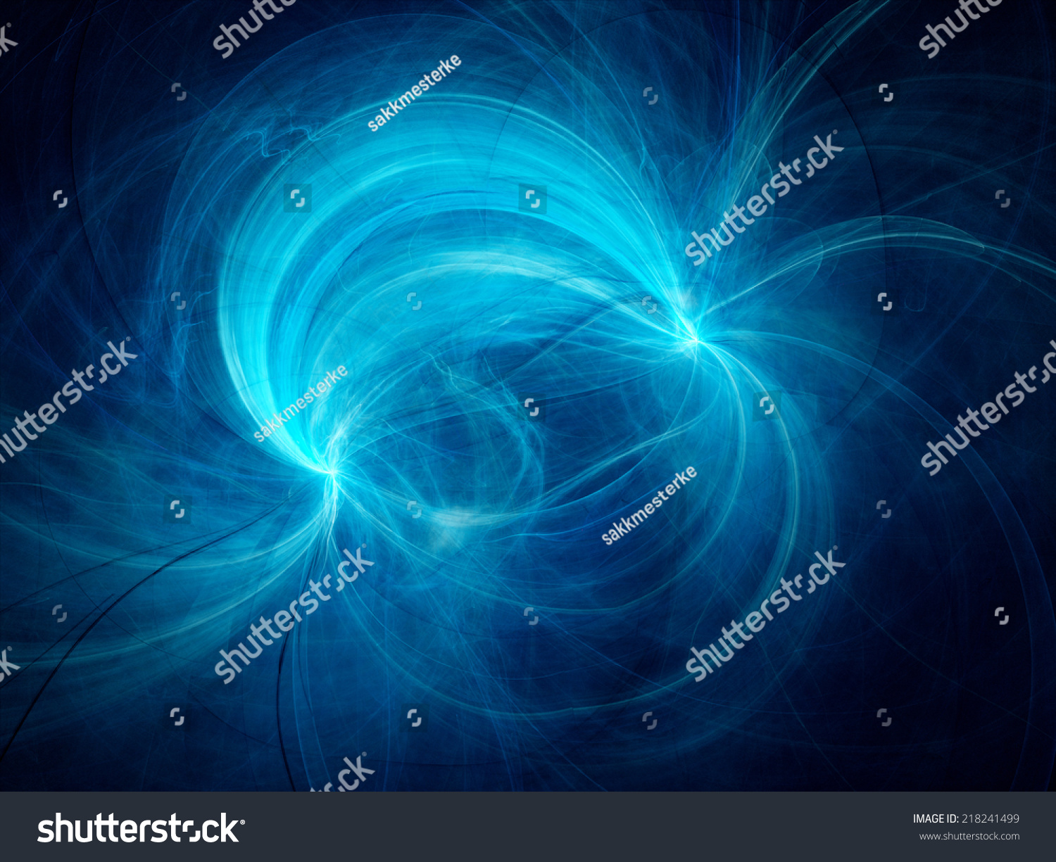 Blue Electromagnetic Field Computer Generated Abstract Stock ...