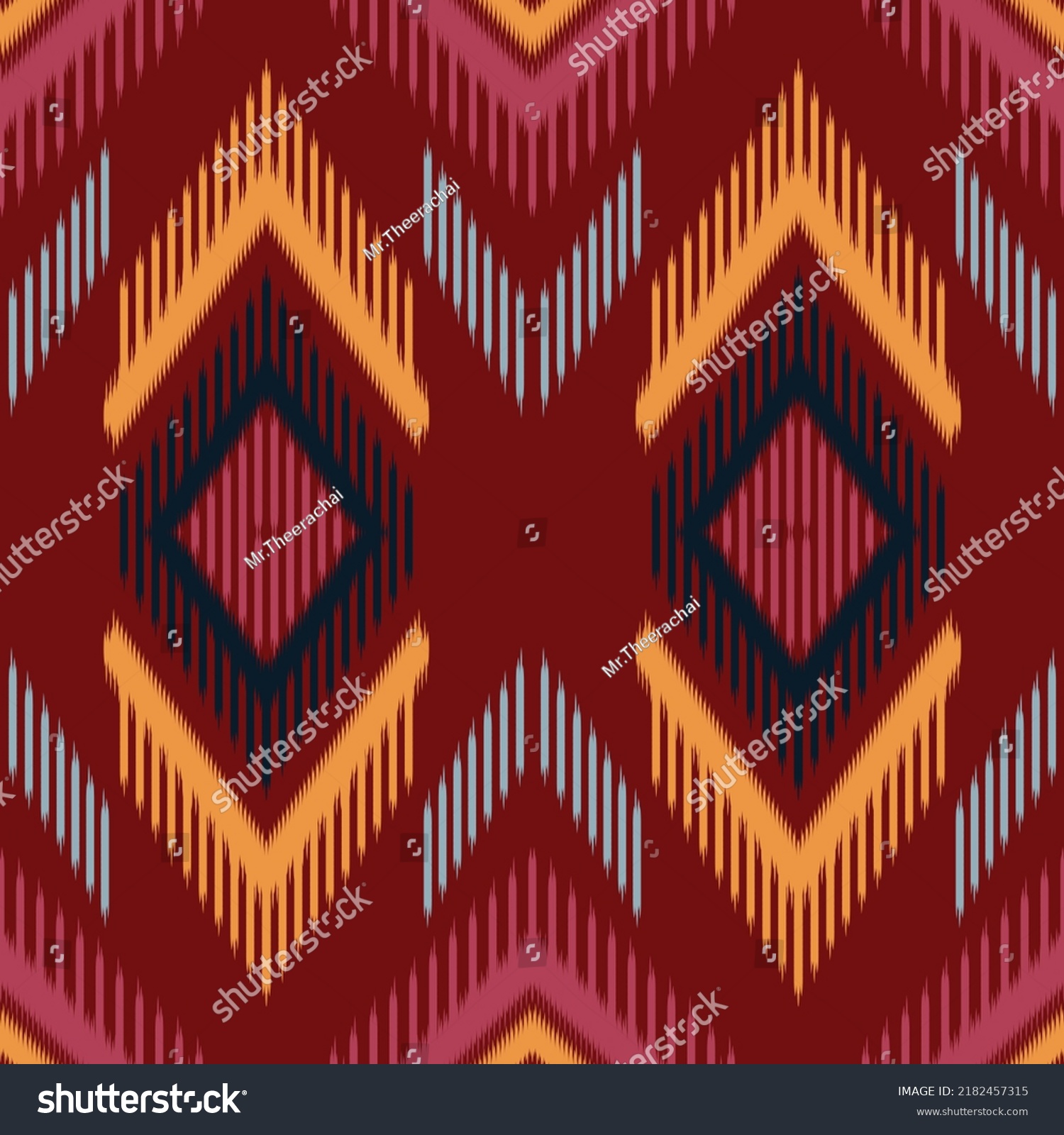 Ikat Pattern Philipines Ethnic Motif Traditional Stock Vector (Royalty ...