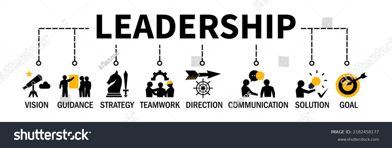 Leadership Banner Vector Illustration Concept Icons Stock Vector ...