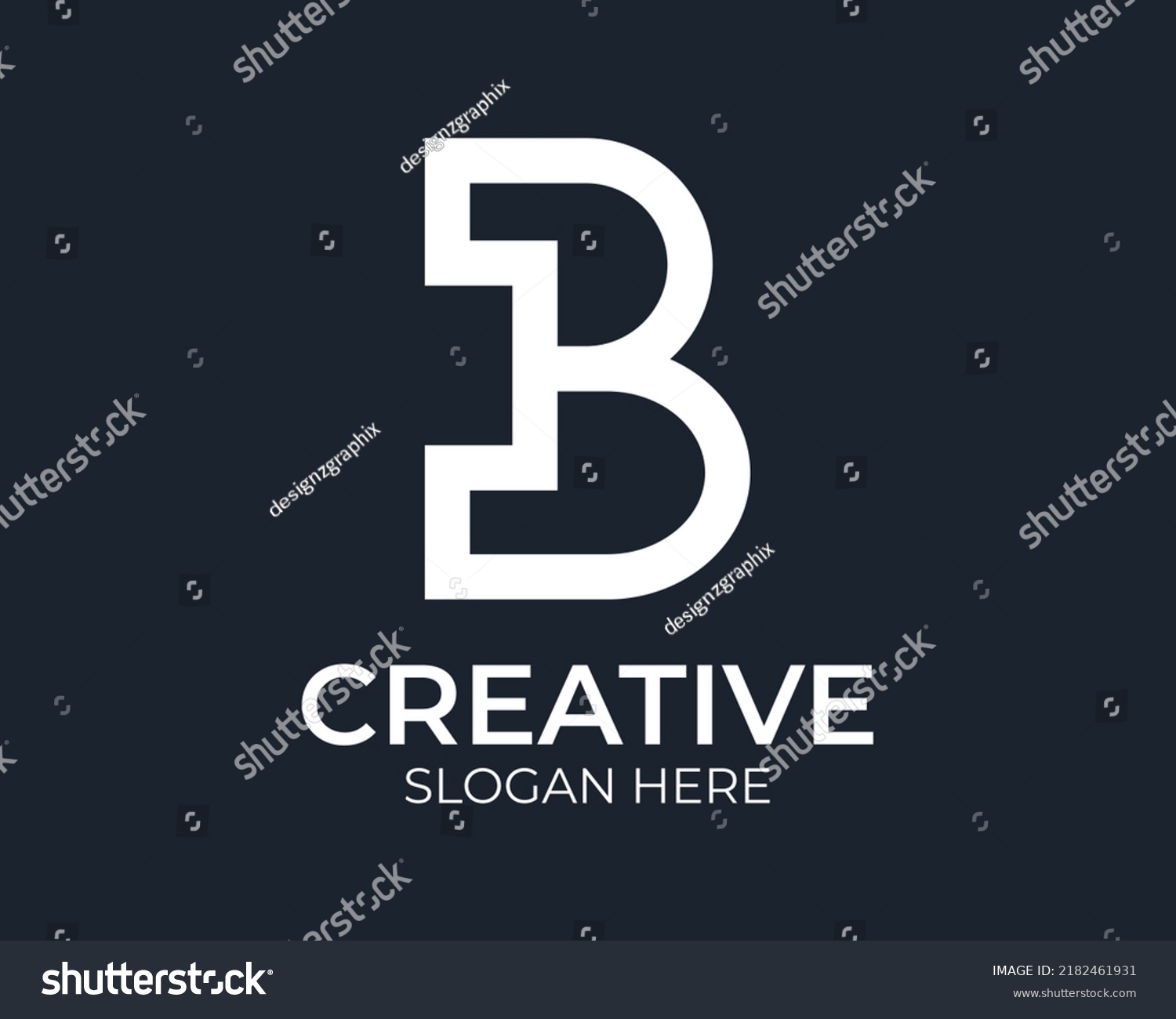 Minimalist Simple Modern B Letter Icon Stock Vector (Royalty Free ...