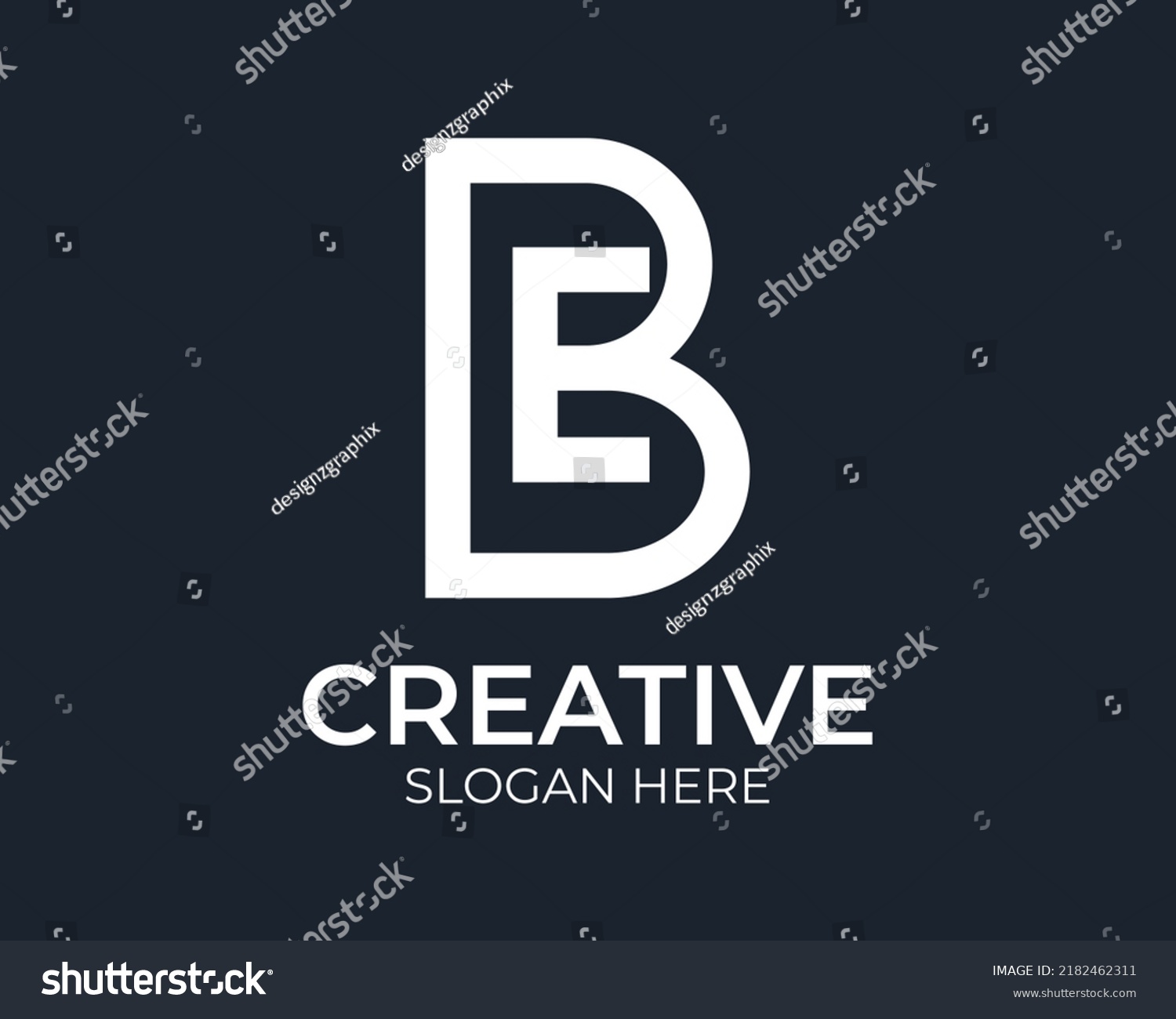 Minimalist Simple Modern B Letter Icon Stock Vector (Royalty Free ...