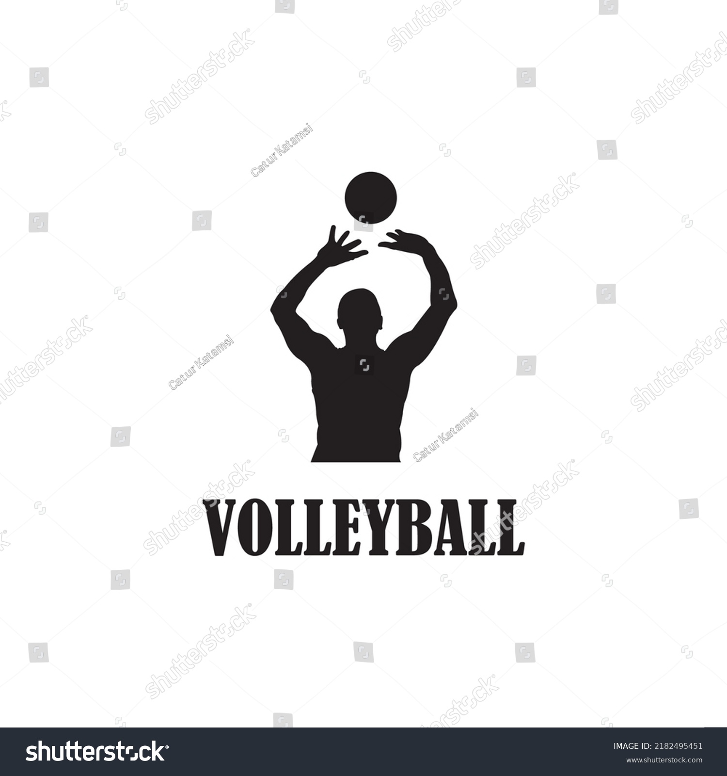 Volleyball Icon Logo Vector Design Template Stock Vector (Royalty Free ...