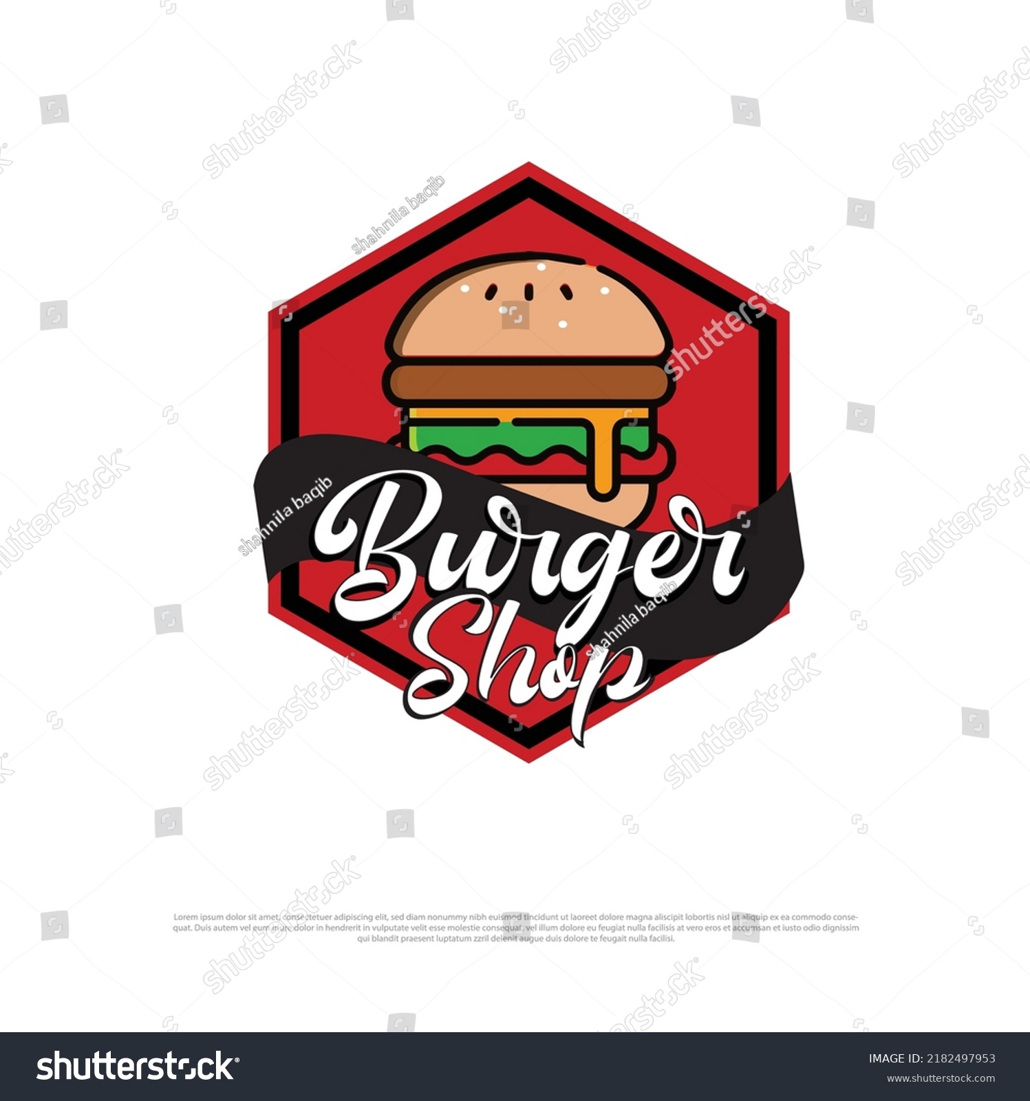 Hot Burgers Vector Logo Fast Food Stock Vector Royalty Free 2182497953 Shutterstock 9710