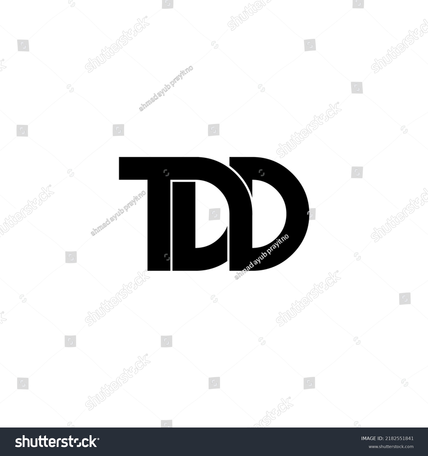 Tdd Initial Letter Monogram Logo Design Stock Vector (Royalty Free ...