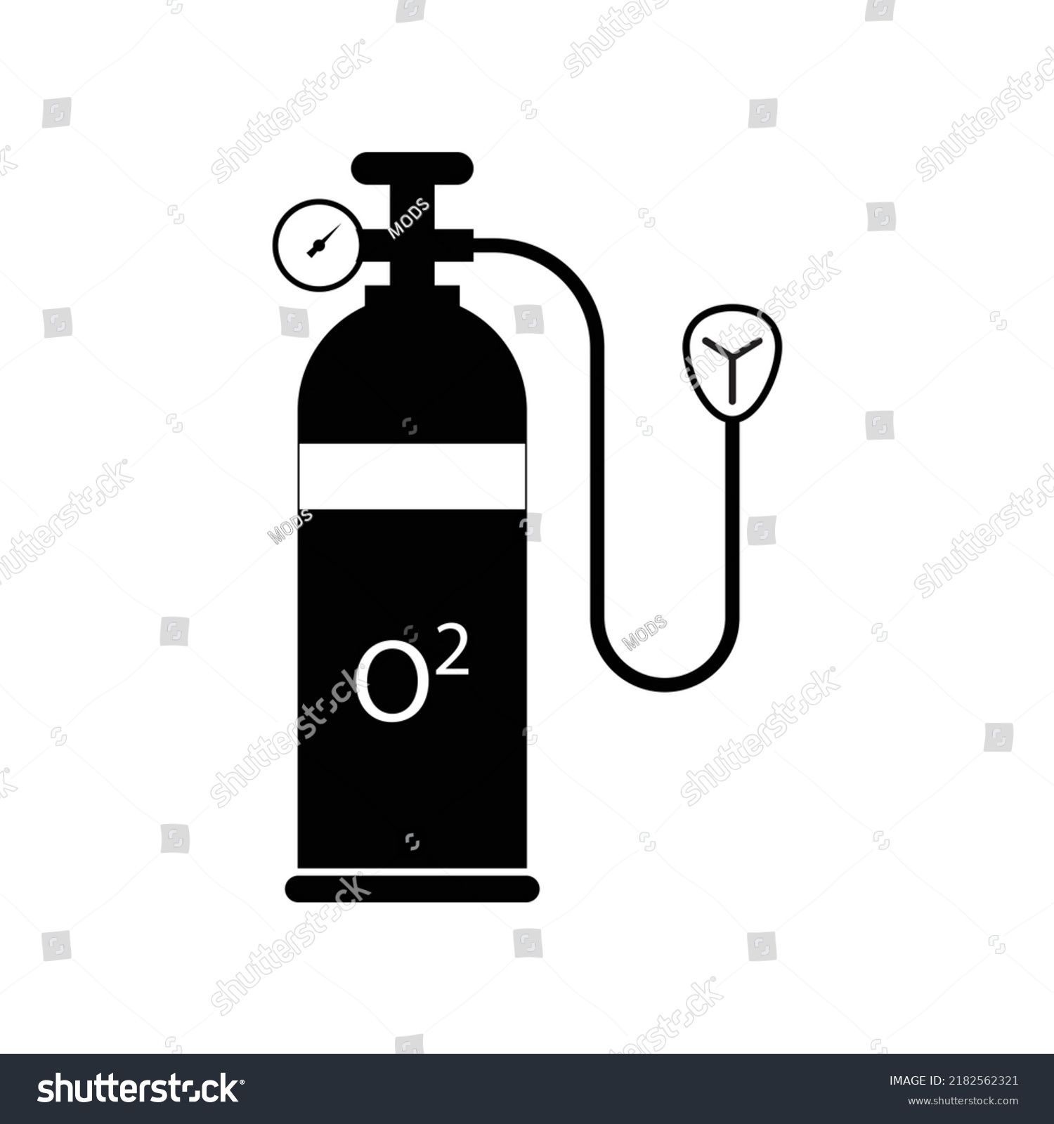 Oxygen Tank Icon Design Isolated On Stock Vector (Royalty Free ...