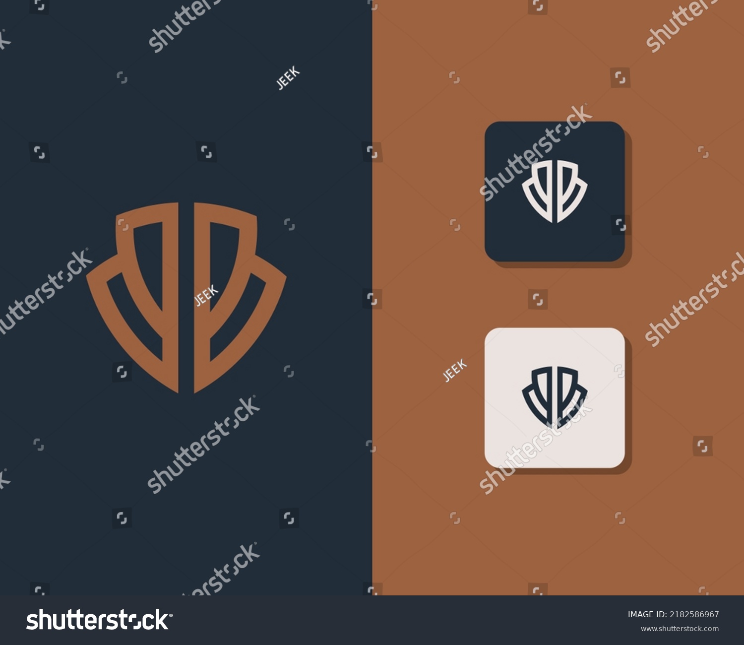 Letter B B Logo Design Creative Stock Vector (Royalty Free) 2182586967 ...