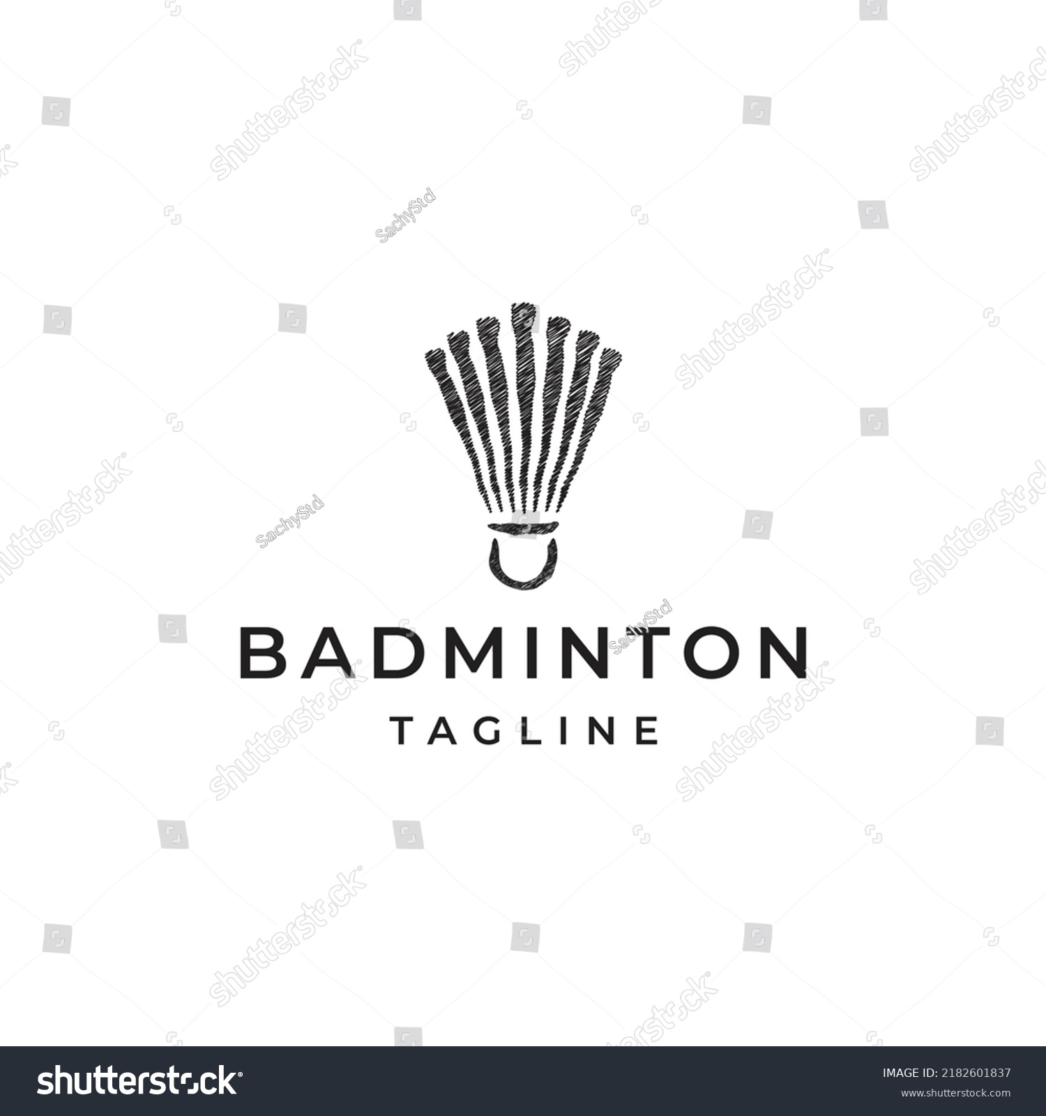 Shuttlecock Badminton Logo Icon Design Template Stock Vector (Royalty ...