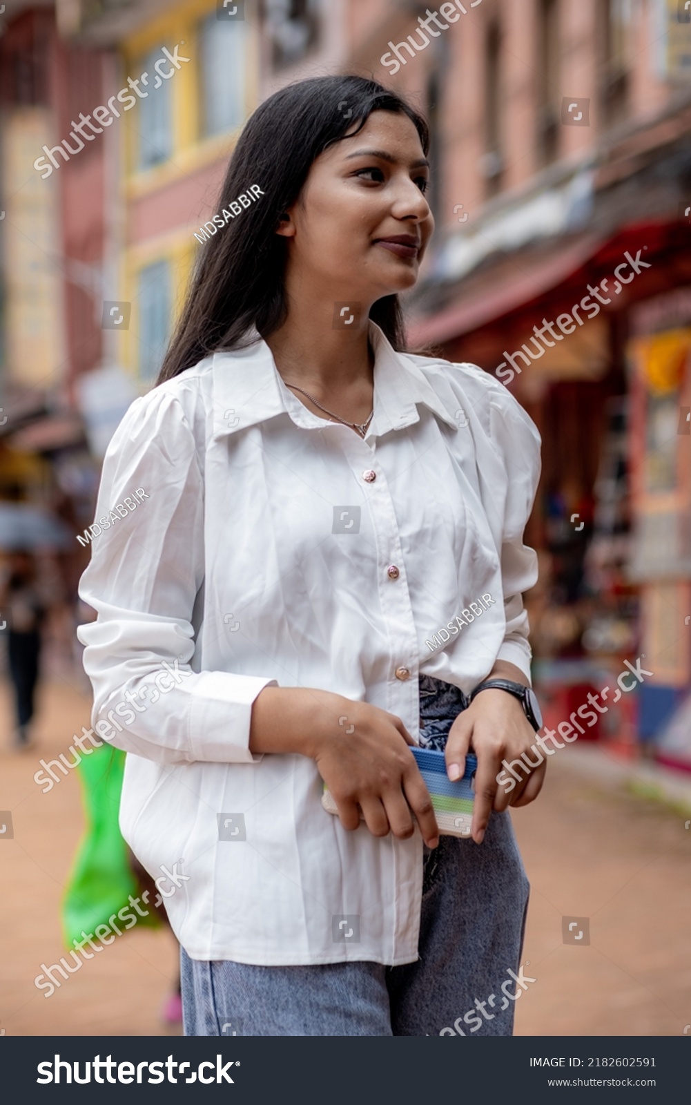 Candid Portrait Young Beautiful Indian Nepali Stock Photo 2182602591 ...