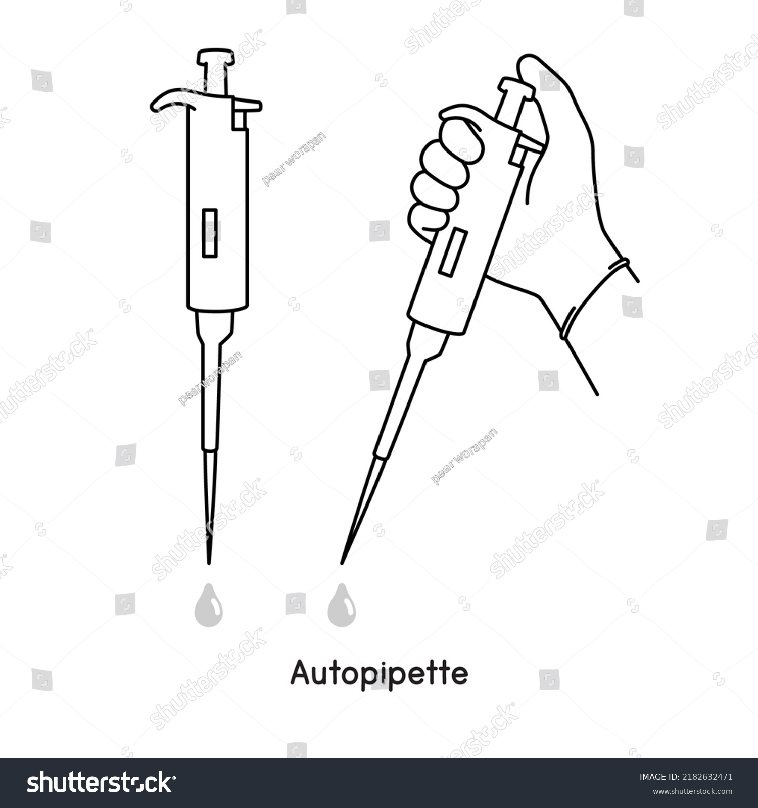 Auto Pipette Diagram Experiment Setup Lab Stock Vector (Royalty Free