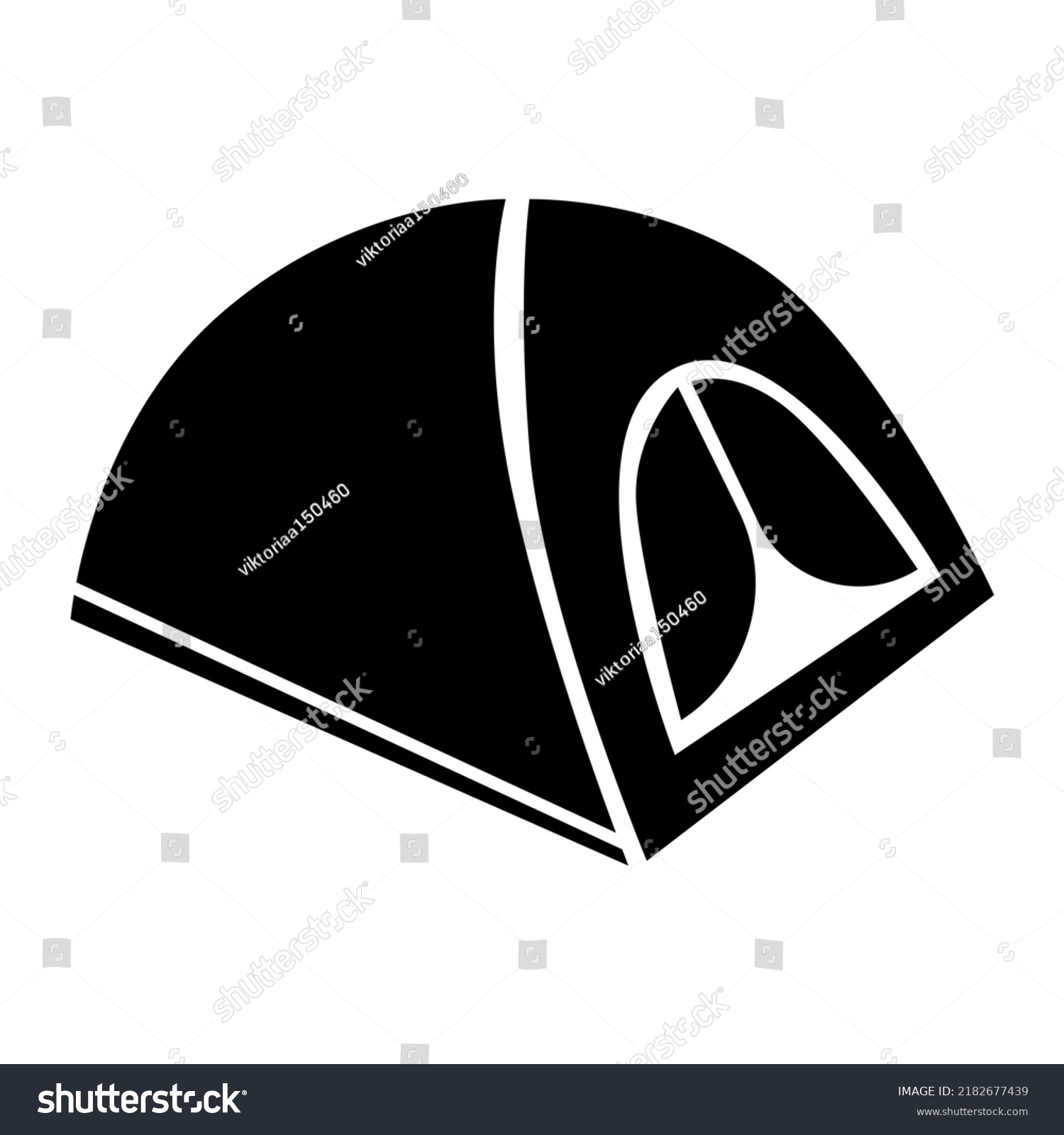 Camping Tent Silhouette Vector Illustration Stock Vector (Royalty Free ...