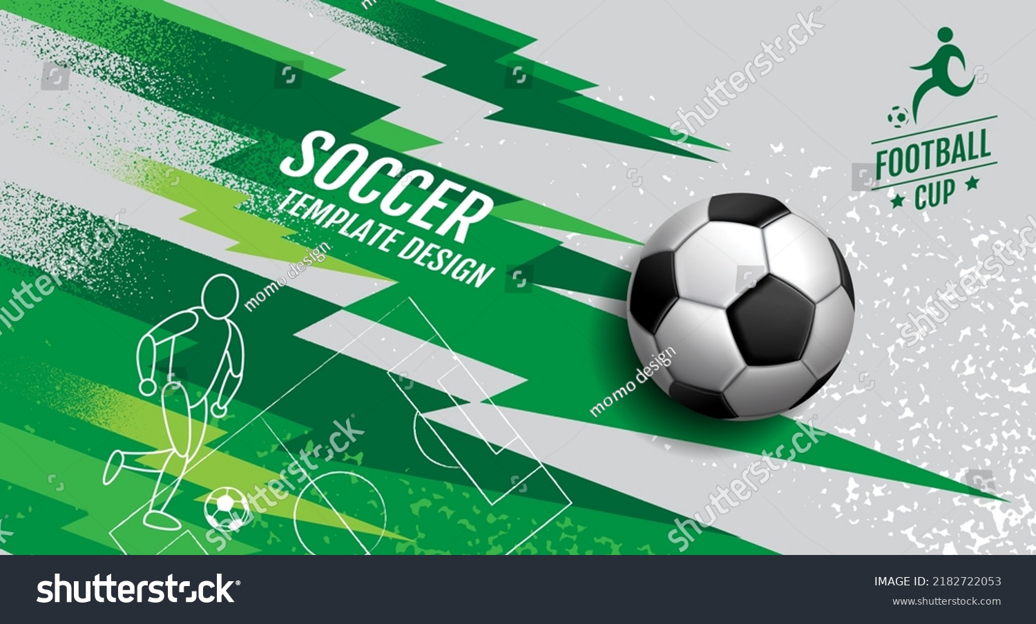 Soccer Template Design Football Banner Sport Stock Vector (Royalty Free ...