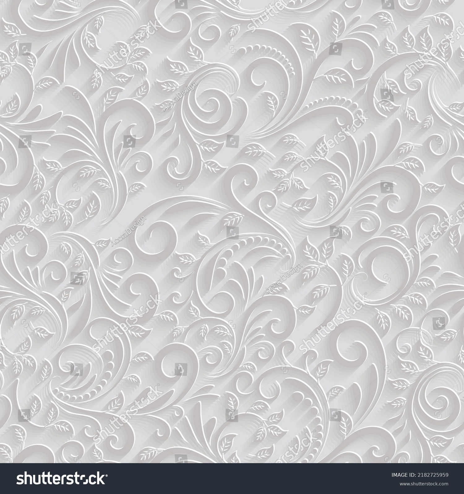 Paper 3d Floral Seamless Pattern Vector Stock Vector (Royalty Free ...