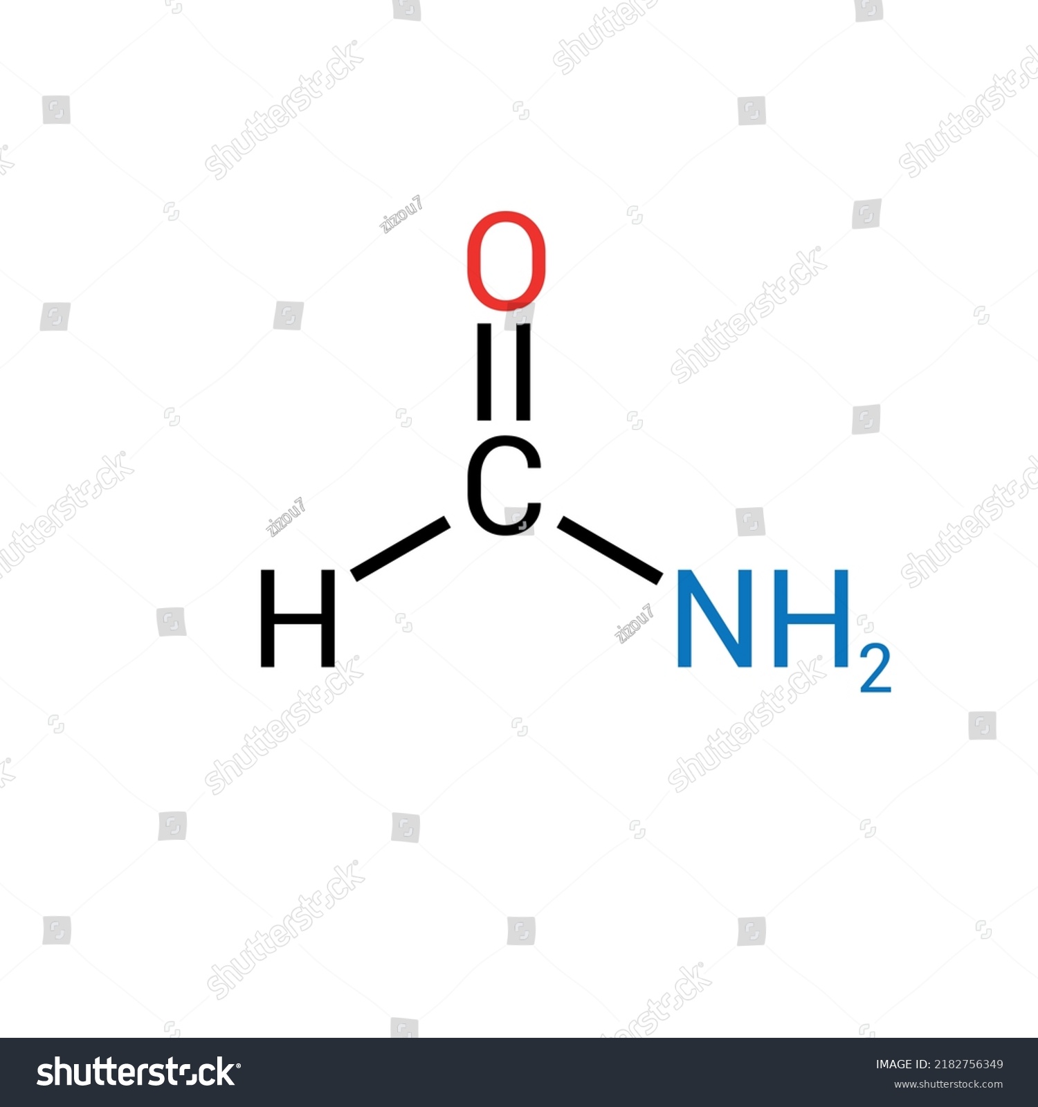 Chemical Structure Formamide Ch3no Stock Vector (Royalty Free ...