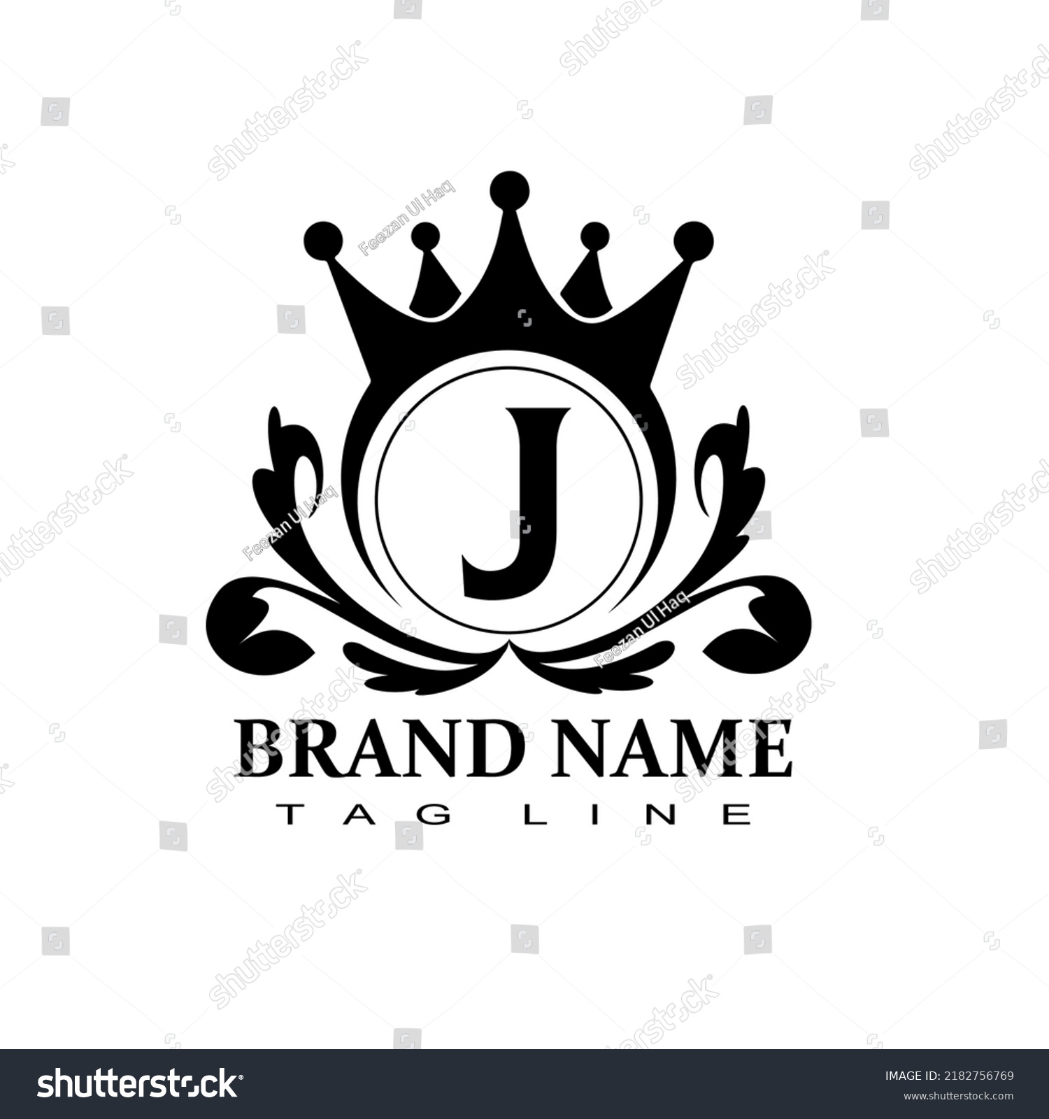 J Latter Royal Logo Modern Design Stock Vector (royalty Free 