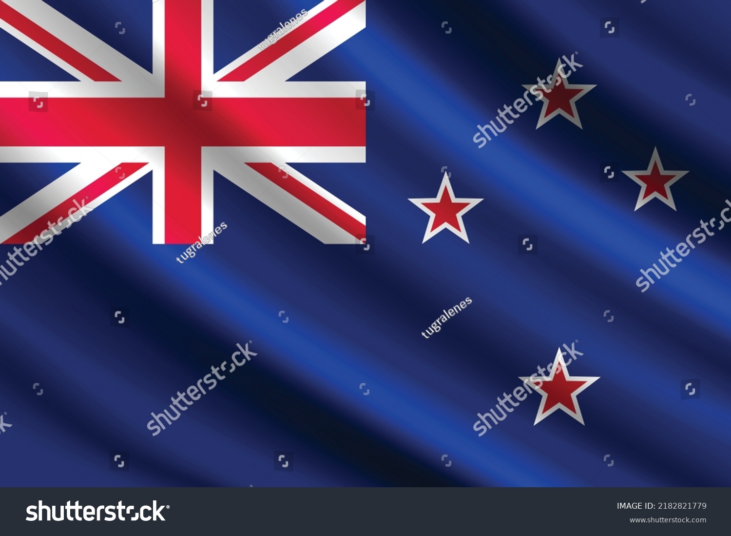 Flag New Zealand Independence Day National Stock Vector (Royalty Free ...