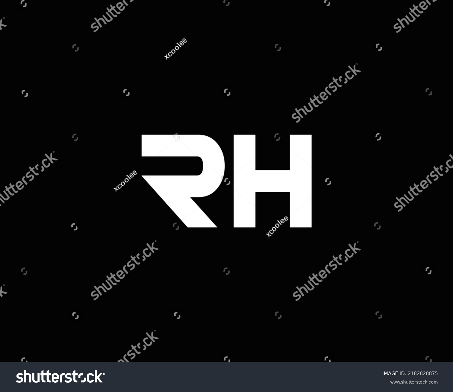 Rh Logo Design Vector Template Stock Vector (Royalty Free) 2182828875 ...