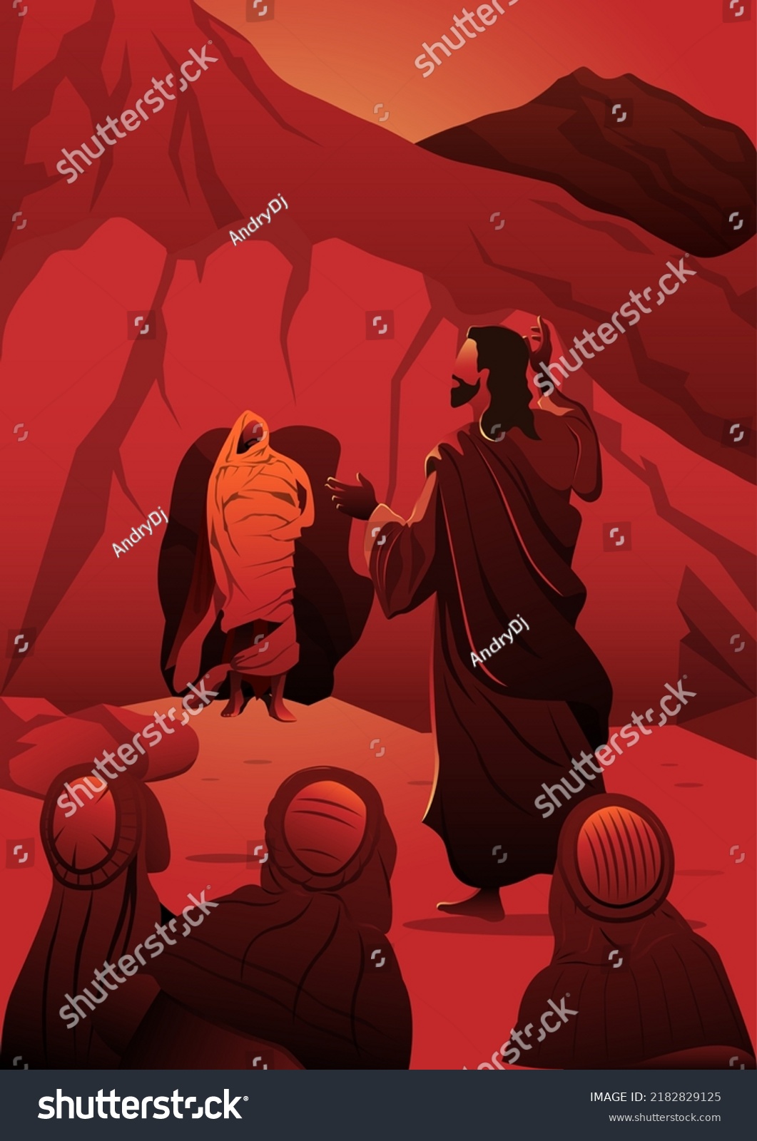Illustration Jesus Christ Raises Lazarus Dead Stock Vector Royalty Illustration Jesus Christ Raises Lazarus Dead Stock Vector Royalty