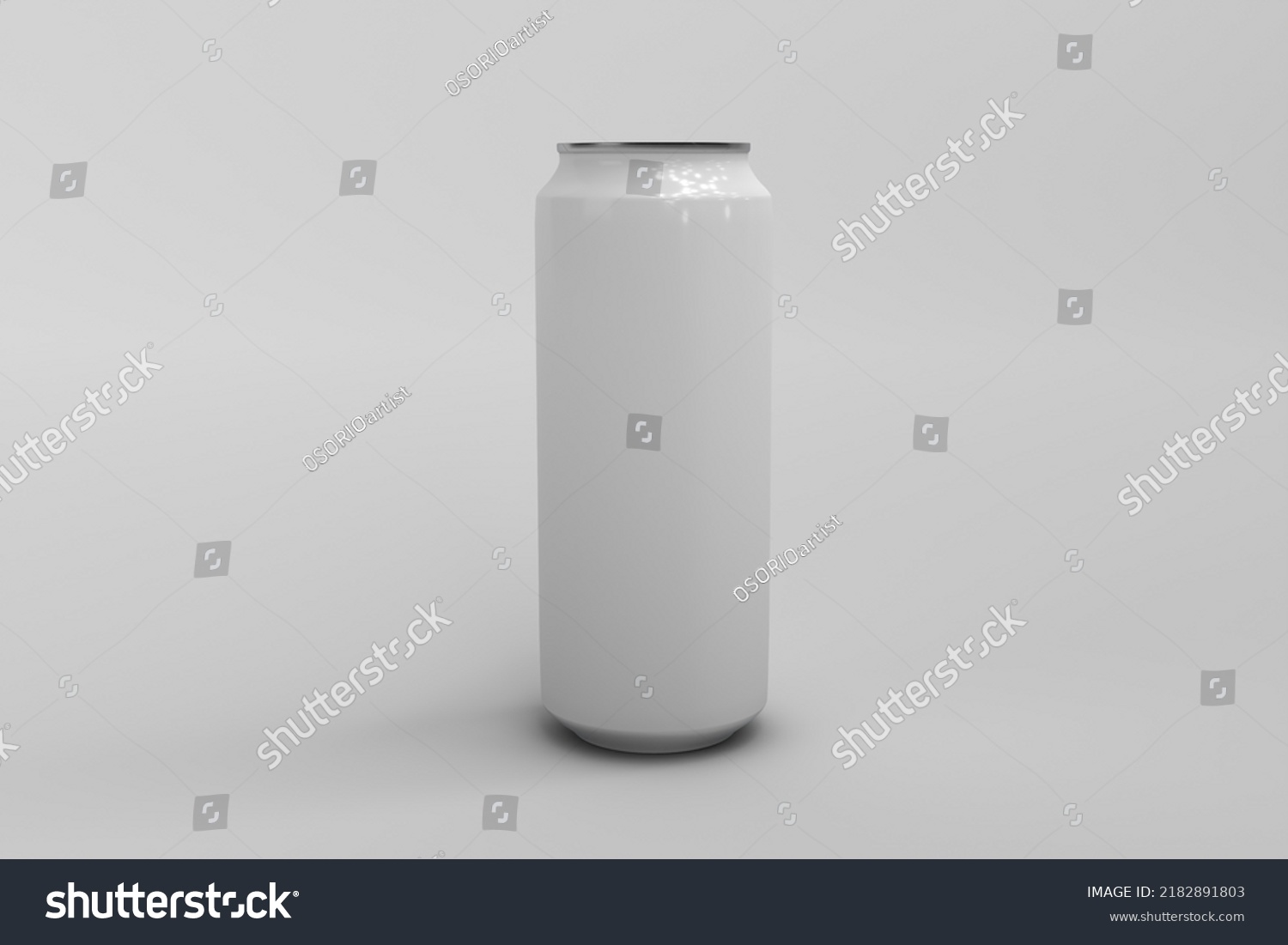 Long Drink Can Mockup On White Stock Illustration 2182891803 