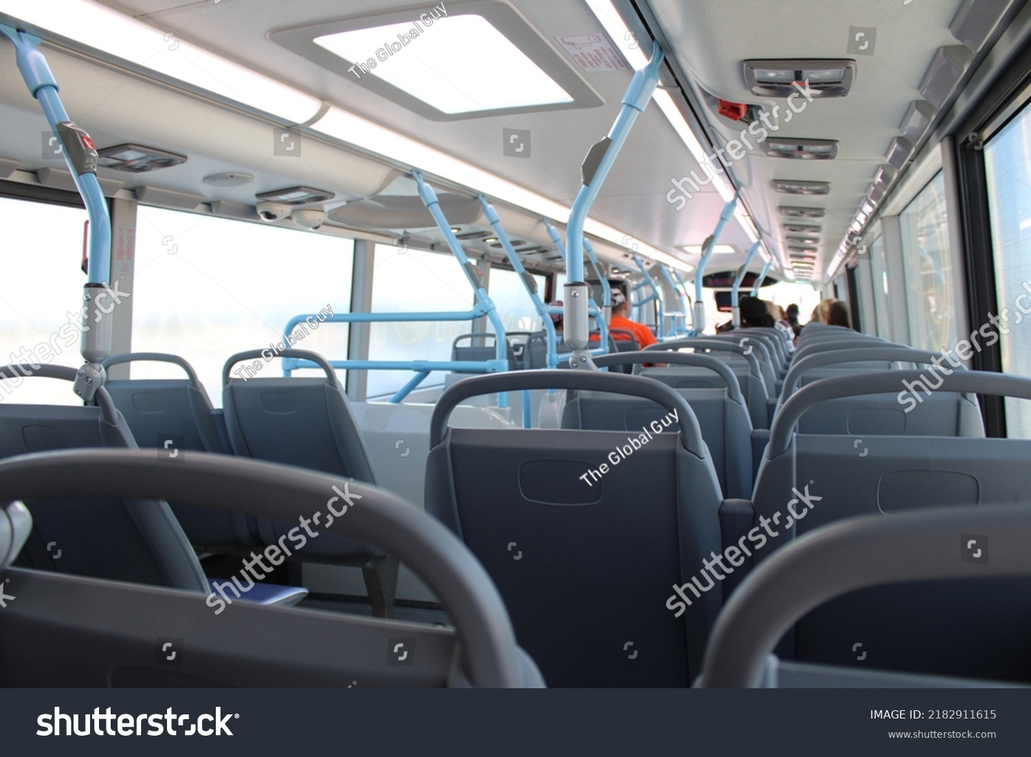 Bus Interior Straight Front Rear View Stock Photo 2182911615 | Shutterstock