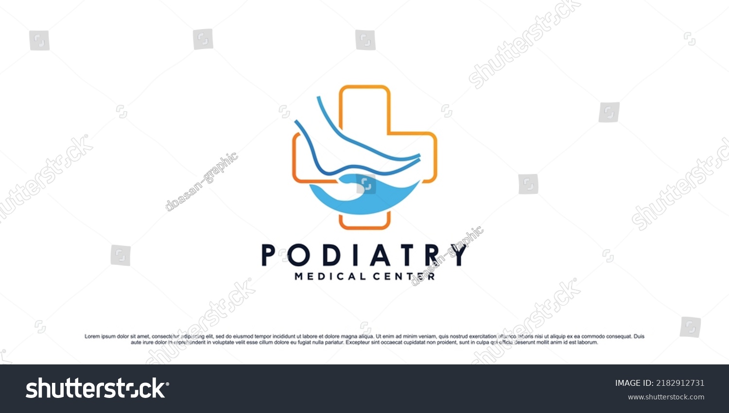 Podiatry Logo Design Medical Clinic Center Stock Vector (Royalty Free ...