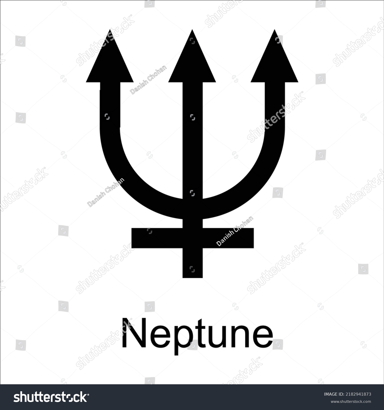 Neptune Symbol Vector Solar System Symbols Stock Vector (Royalty Free ...