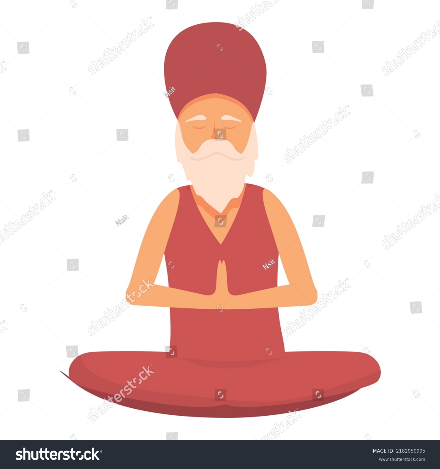 Indian Technique Icon Cartoon Vector Yoga Stock Vector (Royalty Free ...