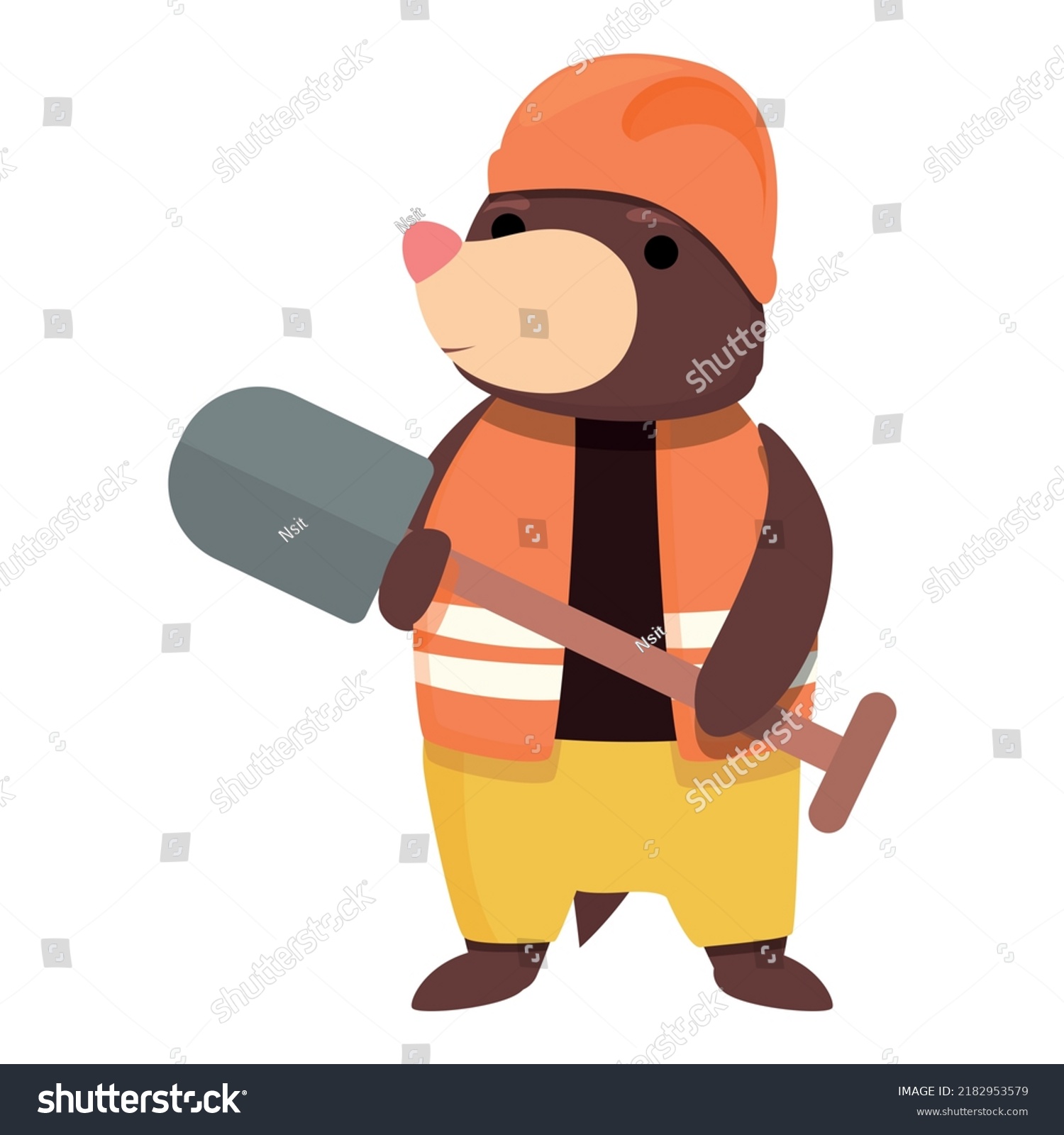 Mole Digger Icon Cartoon Vector Funny Stock Vector (Royalty Free ...