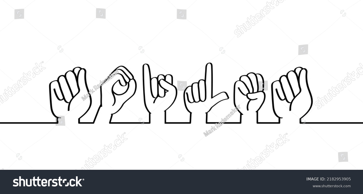 Deaf Sign Language Toilet Deafness Cartoon Stock Vector (Royalty Free ...