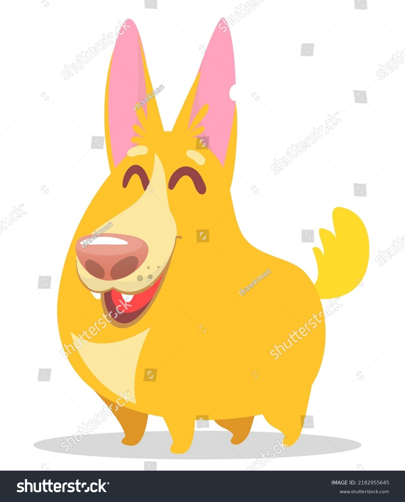 Corgi Dog Vector Cartoon Illustration Cute Stock Vector (Royalty Free ...