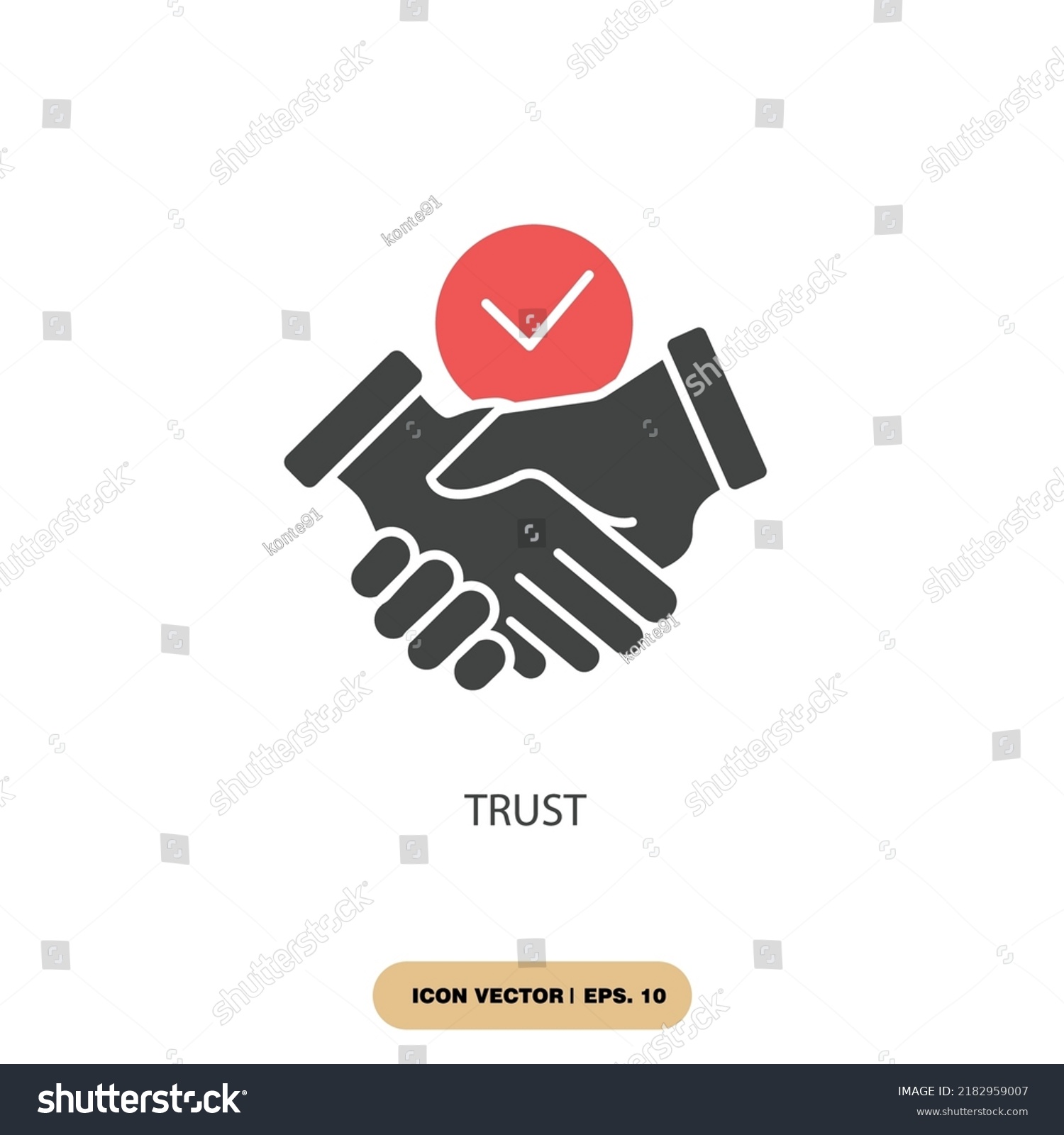 Trust Icons Symbol Vector Elements Infographic Stock Vector (Royalty ...