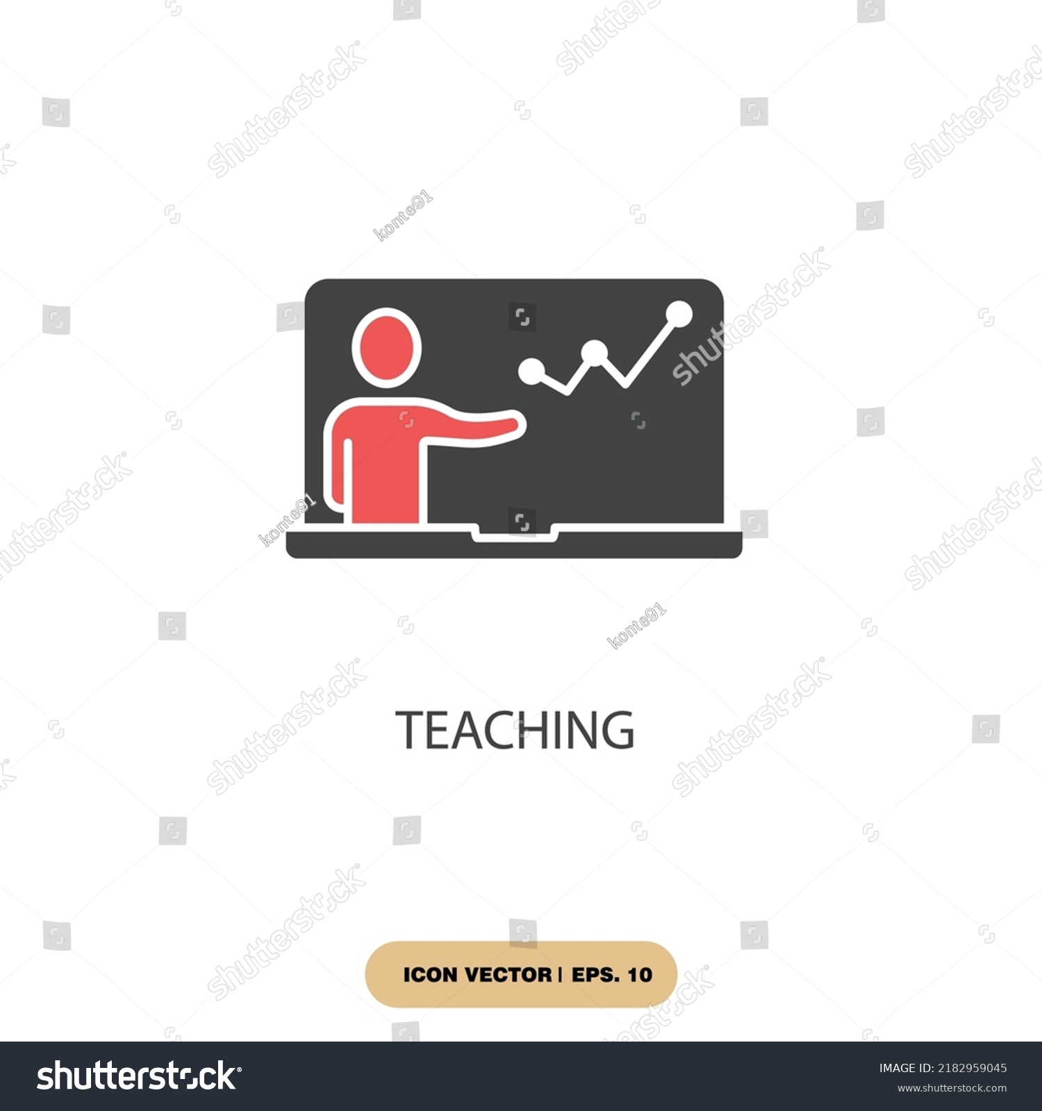 Teaching Icons Symbol Vector Elements Infographic Stock Vector (Royalty ...