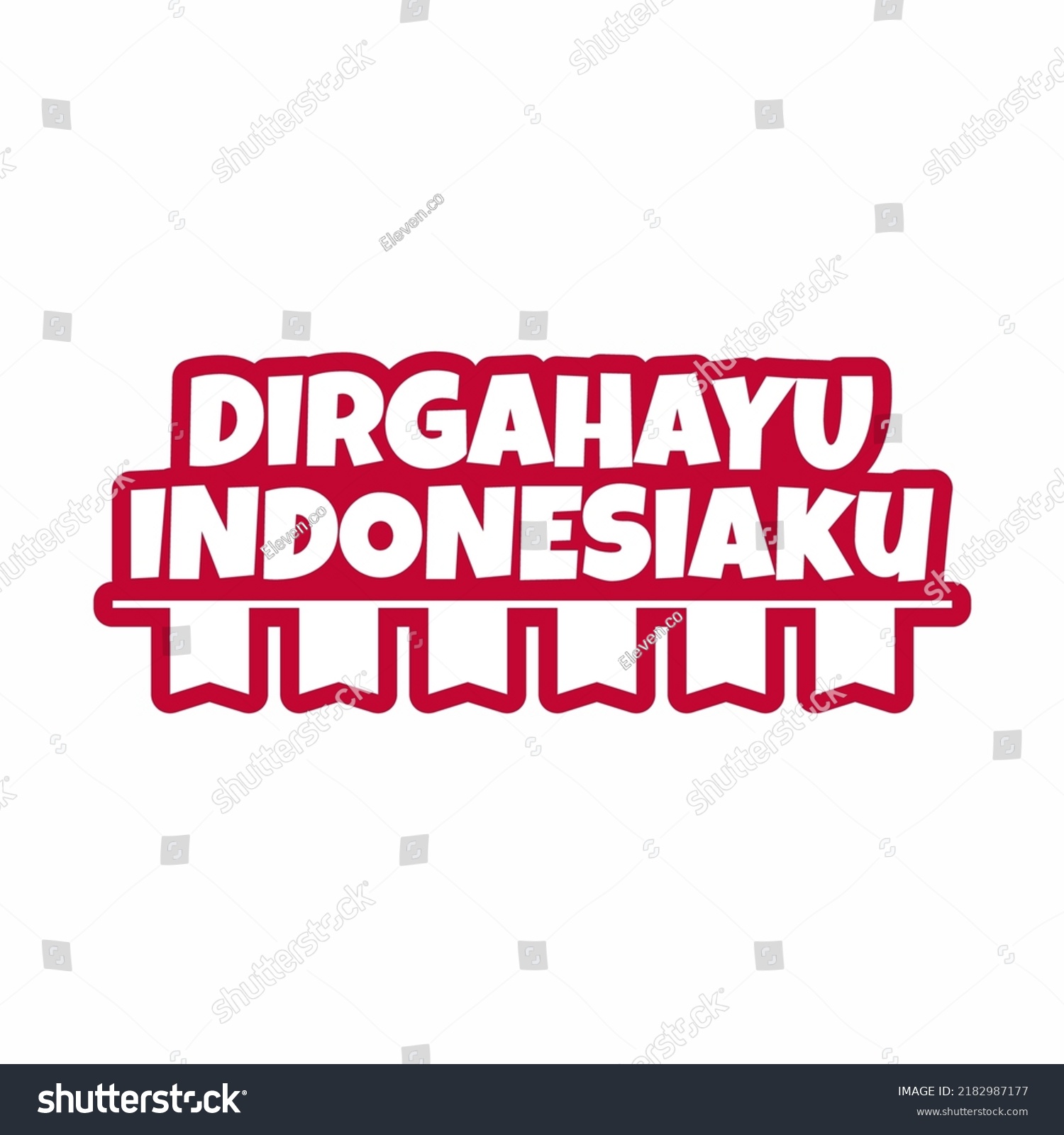 Indonesia Independence Day Sticker Vector Stock Vector (Royalty Free ...