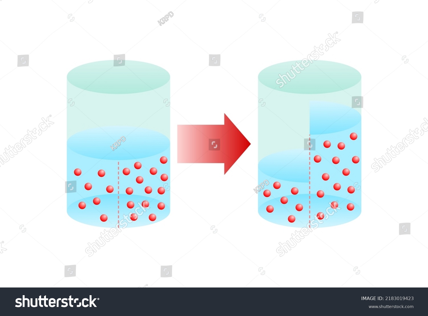 Vector Illustration Osmosis Which Means Solvent Stock Vector (Royalty ...