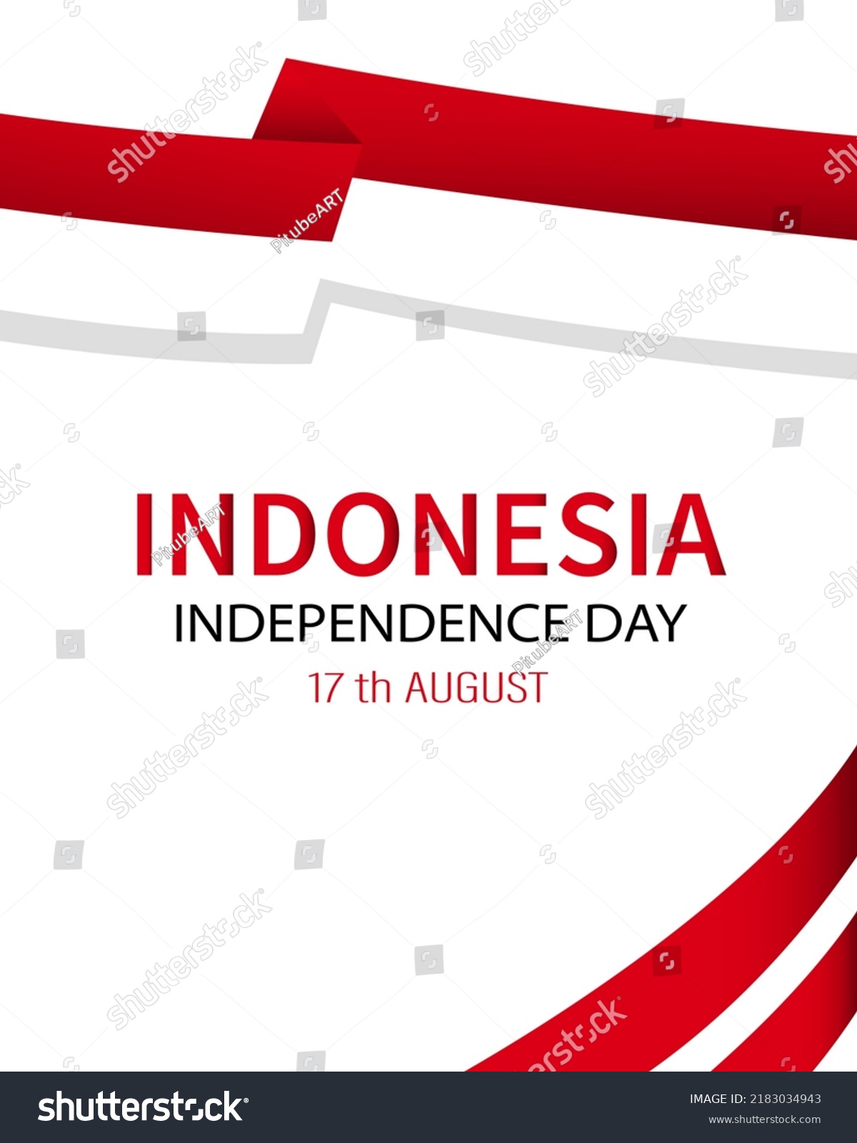 Indonesian Independence Day Poster Template Vector Stock Vector ...