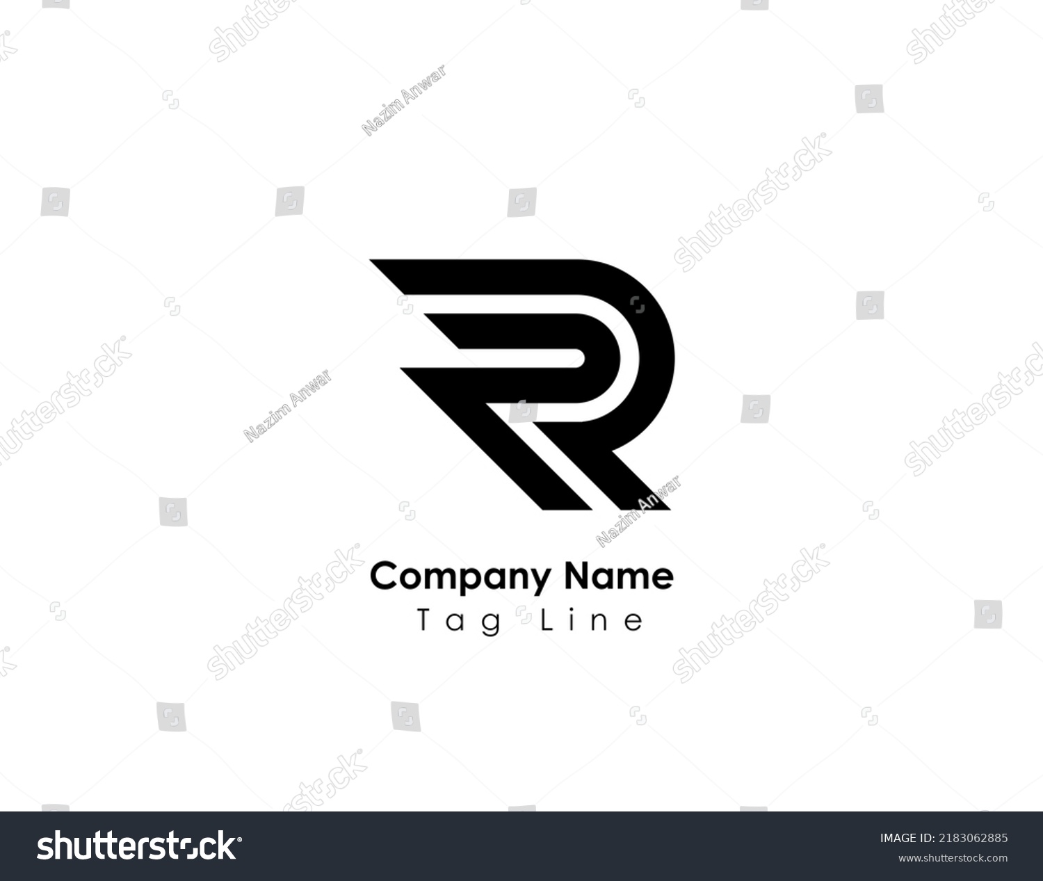 Letter P R Logo Design Concept Stock Illustration 2183062885 | Shutterstock