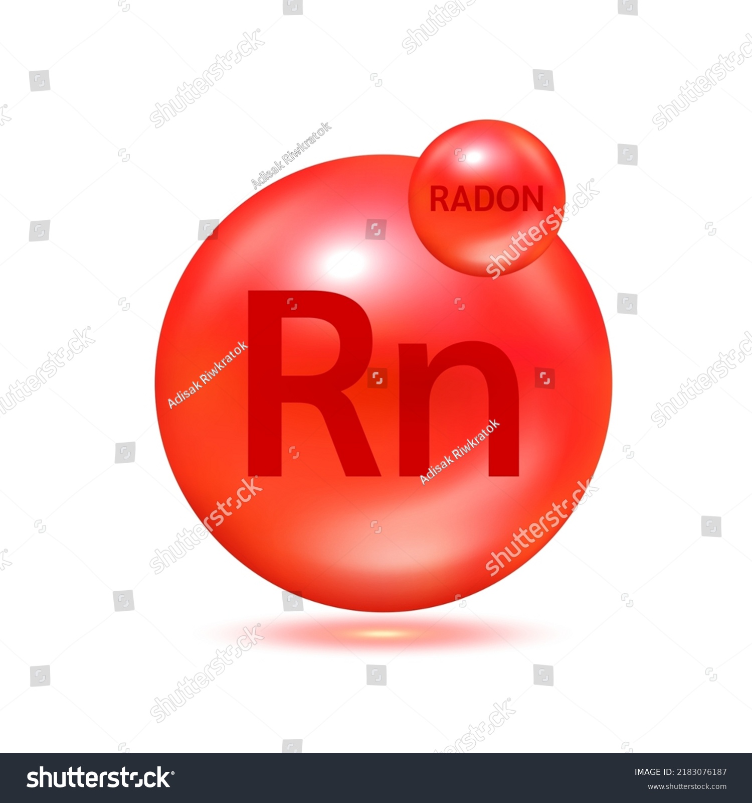 Radon Molecule Models Red Natural Gas Stock Vector (Royalty Free ...