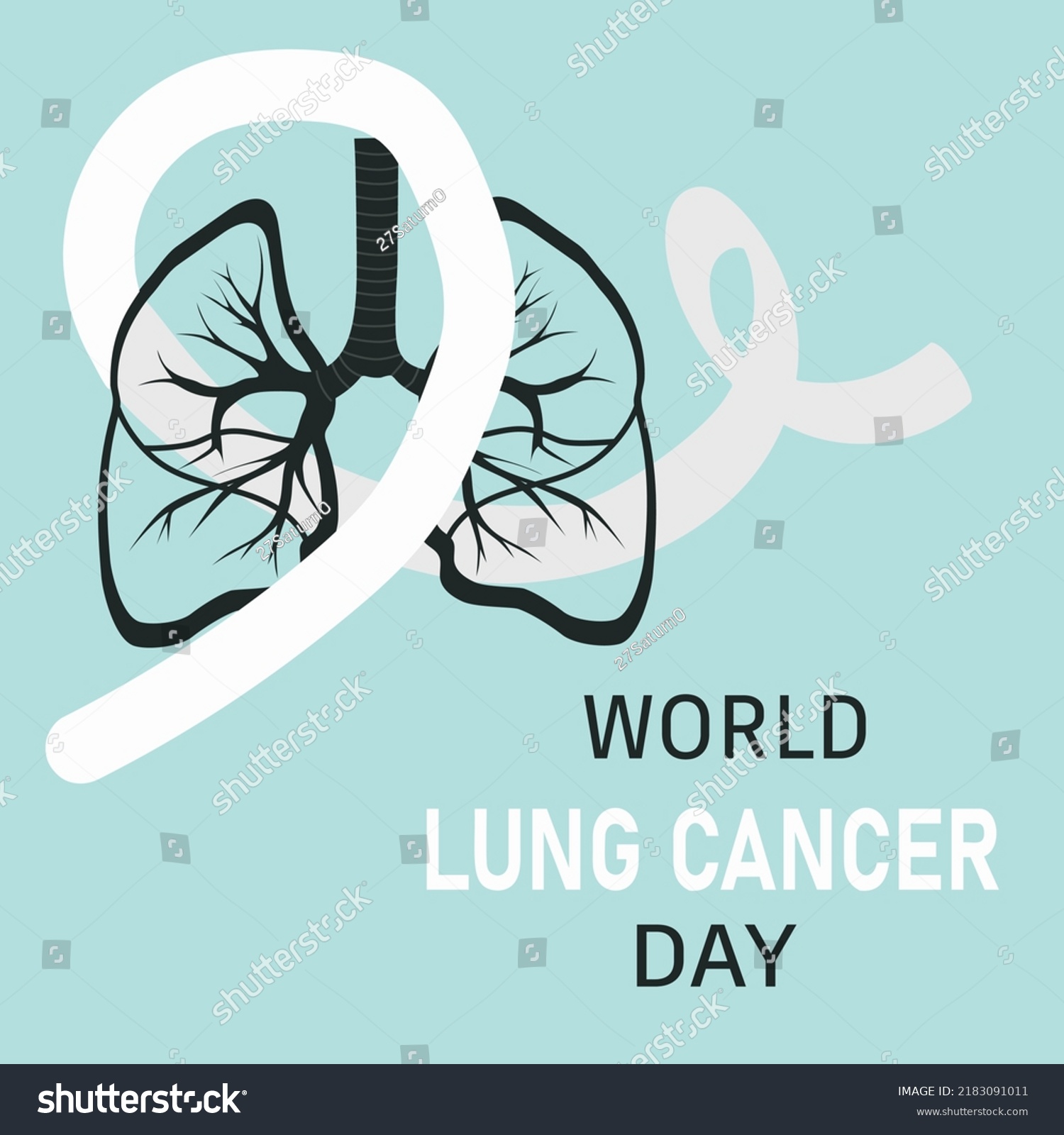 Lung Cancer Day Vector Cartoon Illustration Stock Vector (Royalty Free ...