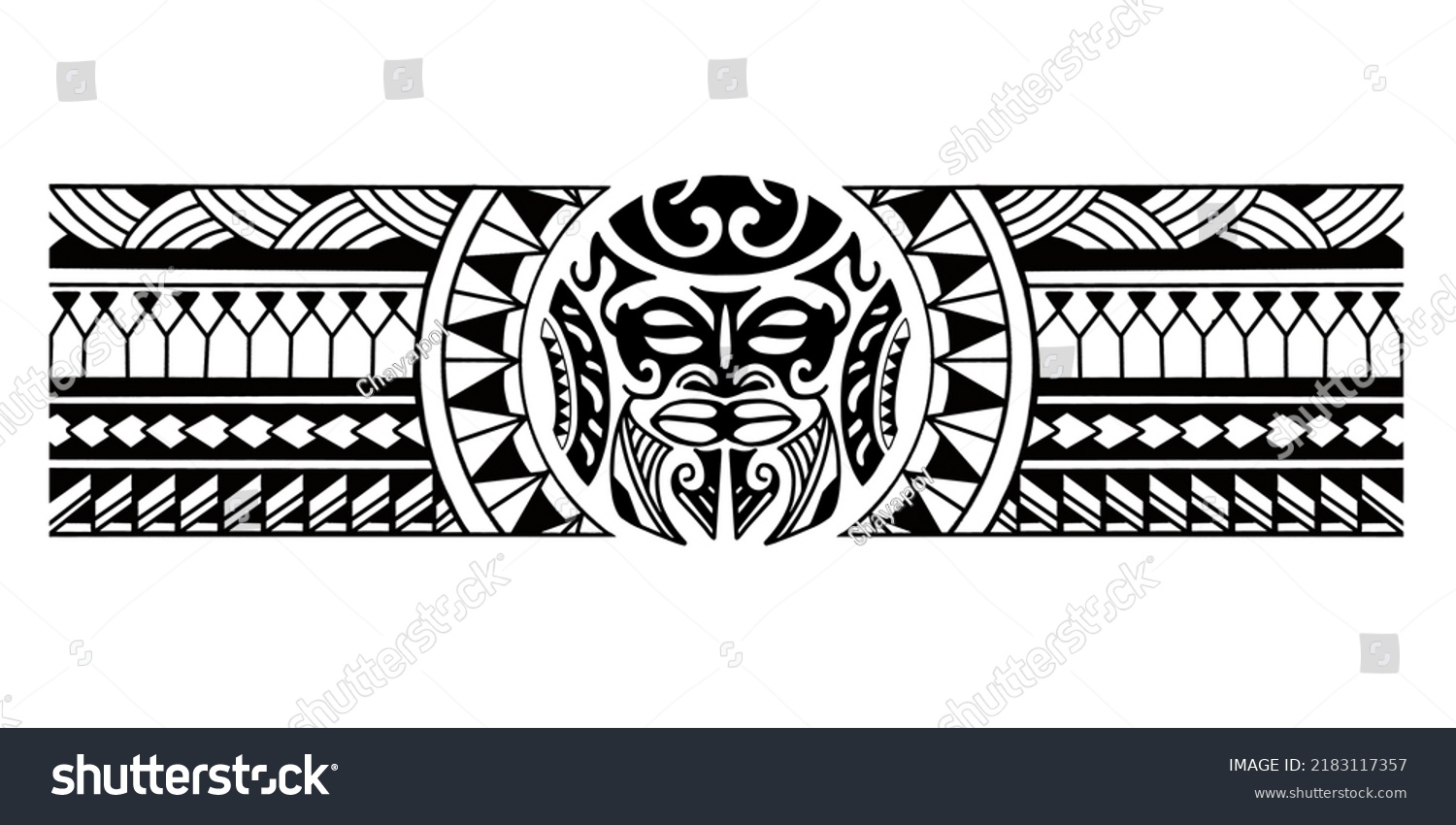 Polynesian Border Tattoo Design Pattern Aboriginal Stock Vector ...