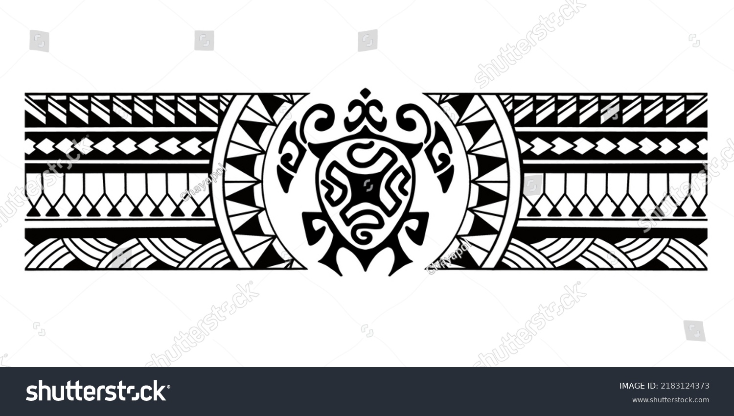 Polynesian Border Tattoo Design Pattern Aboriginal Stock Vector ...