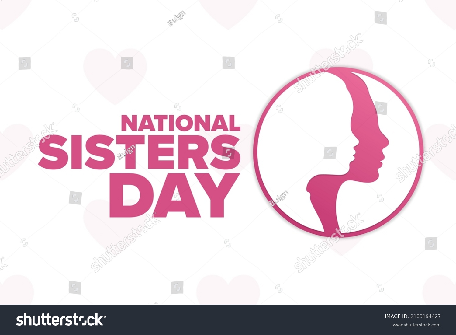 National Sisters Day Holiday Concept Template Stock Vector Royalty Free 2183194427 Shutterstock 