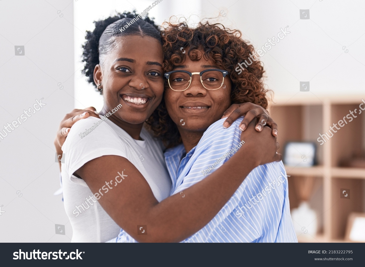 African American Women Mother Daughter Hugging Stock Photo Shutterstock