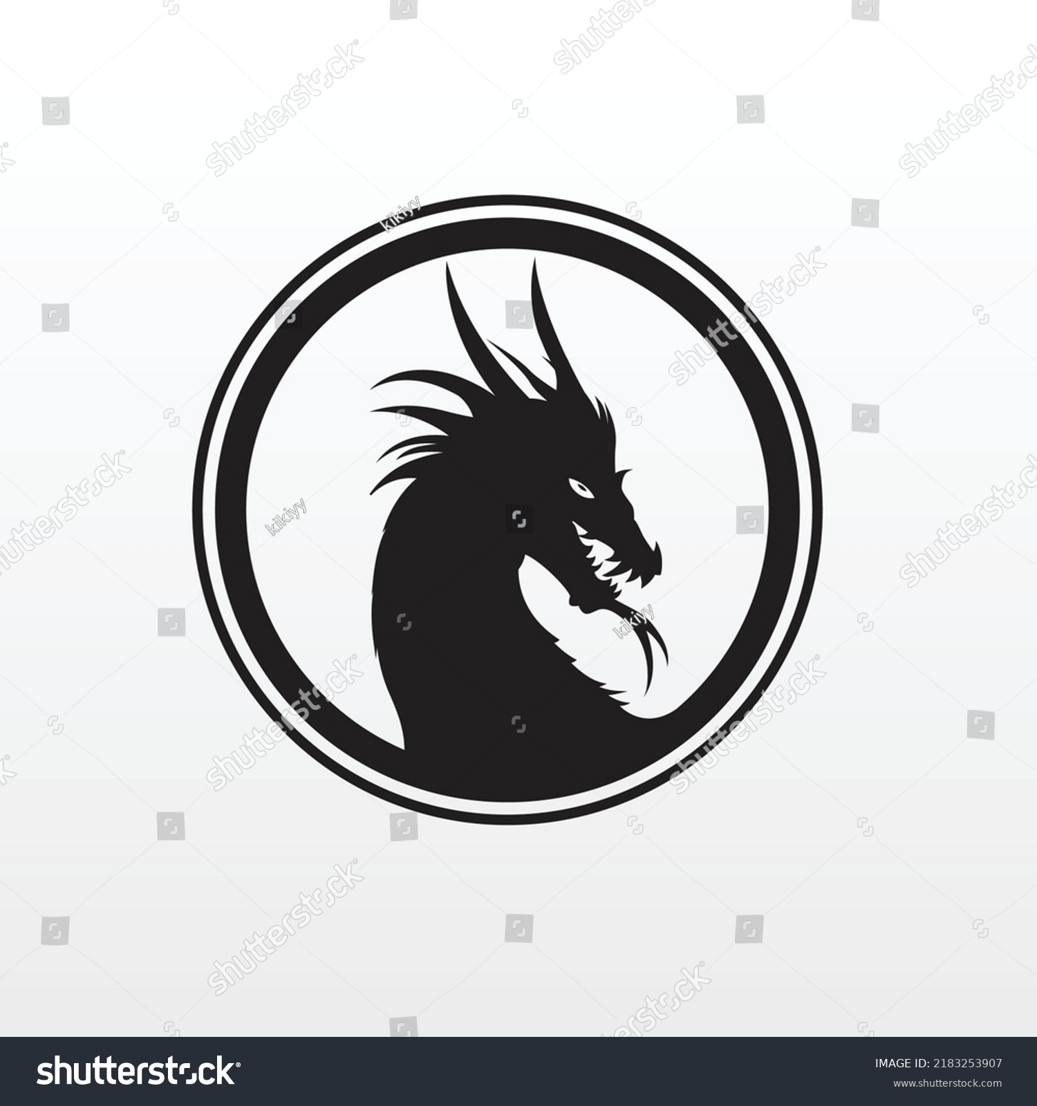 Dragon Icon Dragon Teeth Vector Illustration Stock Vector (Royalty Free ...