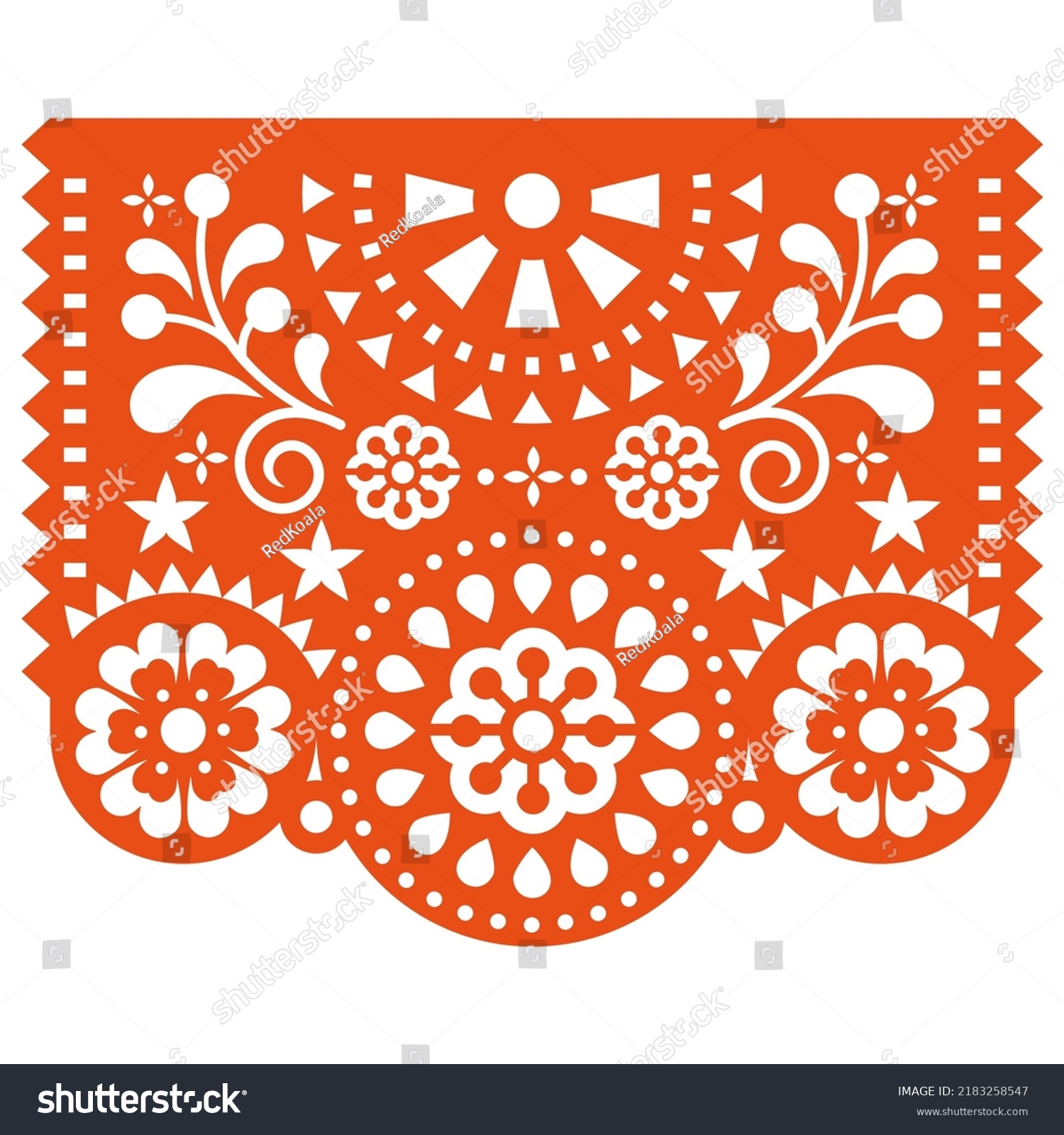 Mexican Fiesta Paper Cutout Decoration Papel Stock Vector Royalty Free 2183258547 Shutterstock 5166