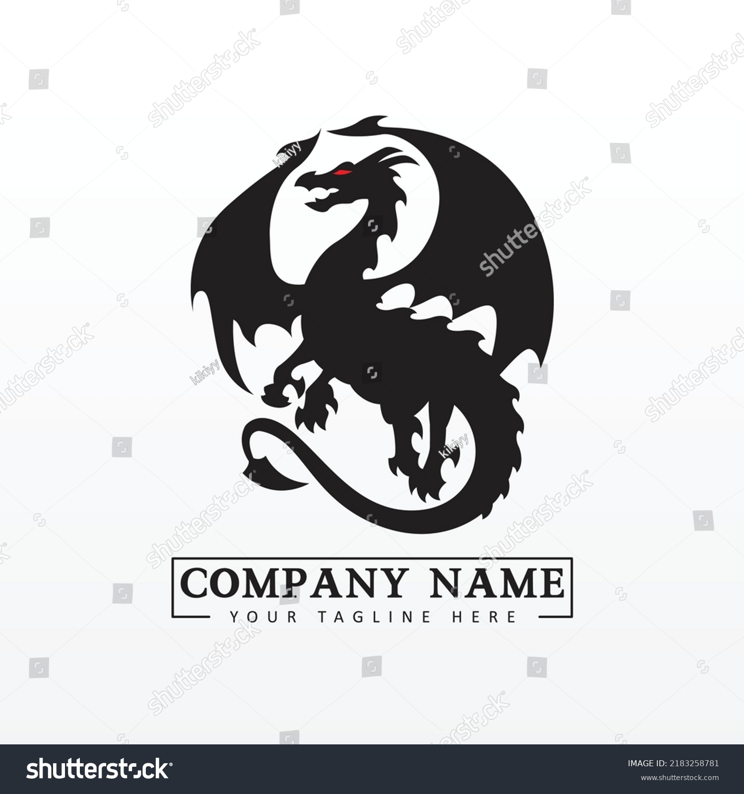 Dragon Logo Vector Tattoo Design Vector Stock Vector (Royalty Free ...