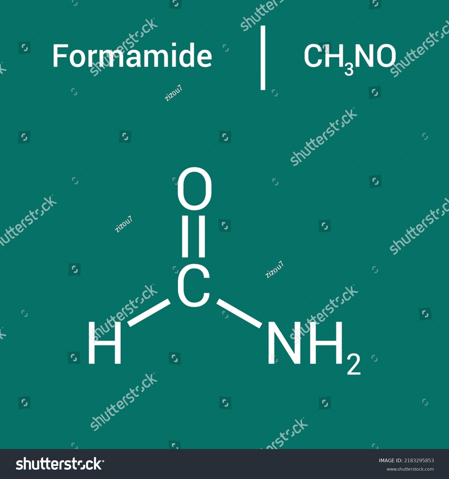 Chemical Structure Formamide Ch3no Stock Vector (Royalty Free ...