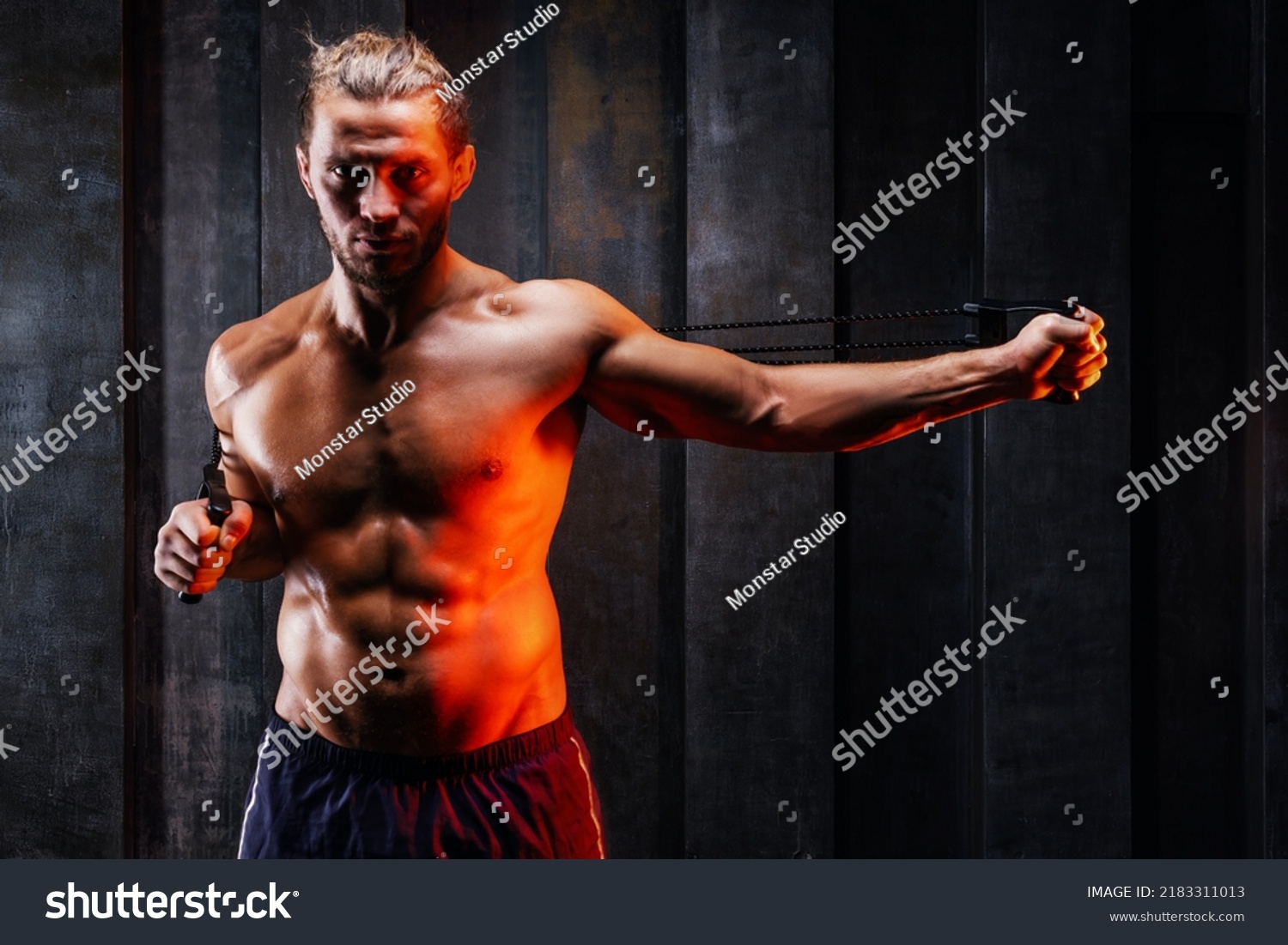 Attractive Tall Muscular Bodybuilder Naked Torso Stock Photo Shutterstock